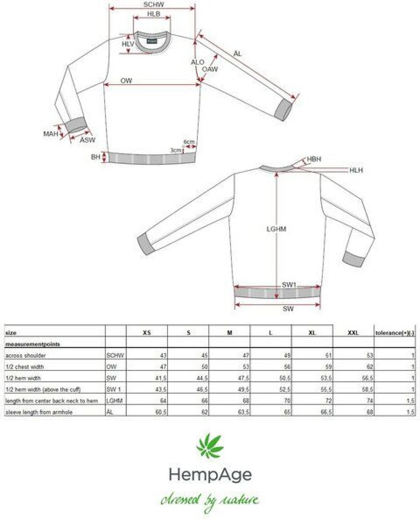 HempAge Unisex Sweatshirt Hanf/Biobaumwolle – Ansicht 3