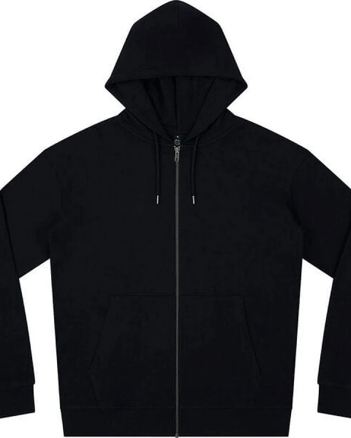 Earth Positive Unisex Zip-UP Hoodie Jacke reiner Bio Baumwolle