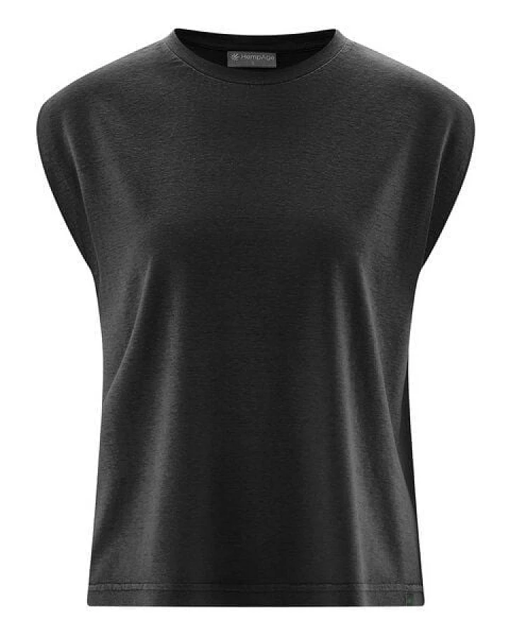 HempAge Damen ärmelloses T-Shirt Hanf/Biobaumwolle