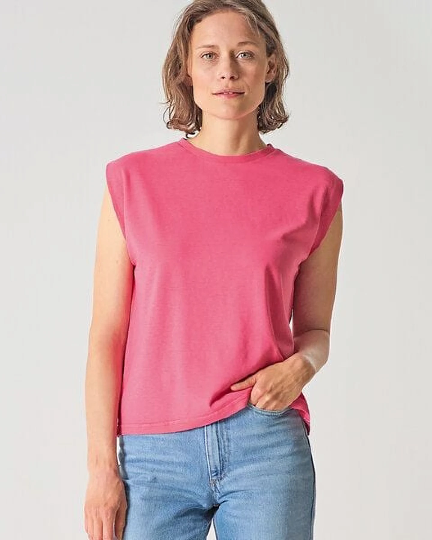 HempAge Damen ärmelloses T-Shirt Hanf/Biobaumwolle – Ansicht 2
