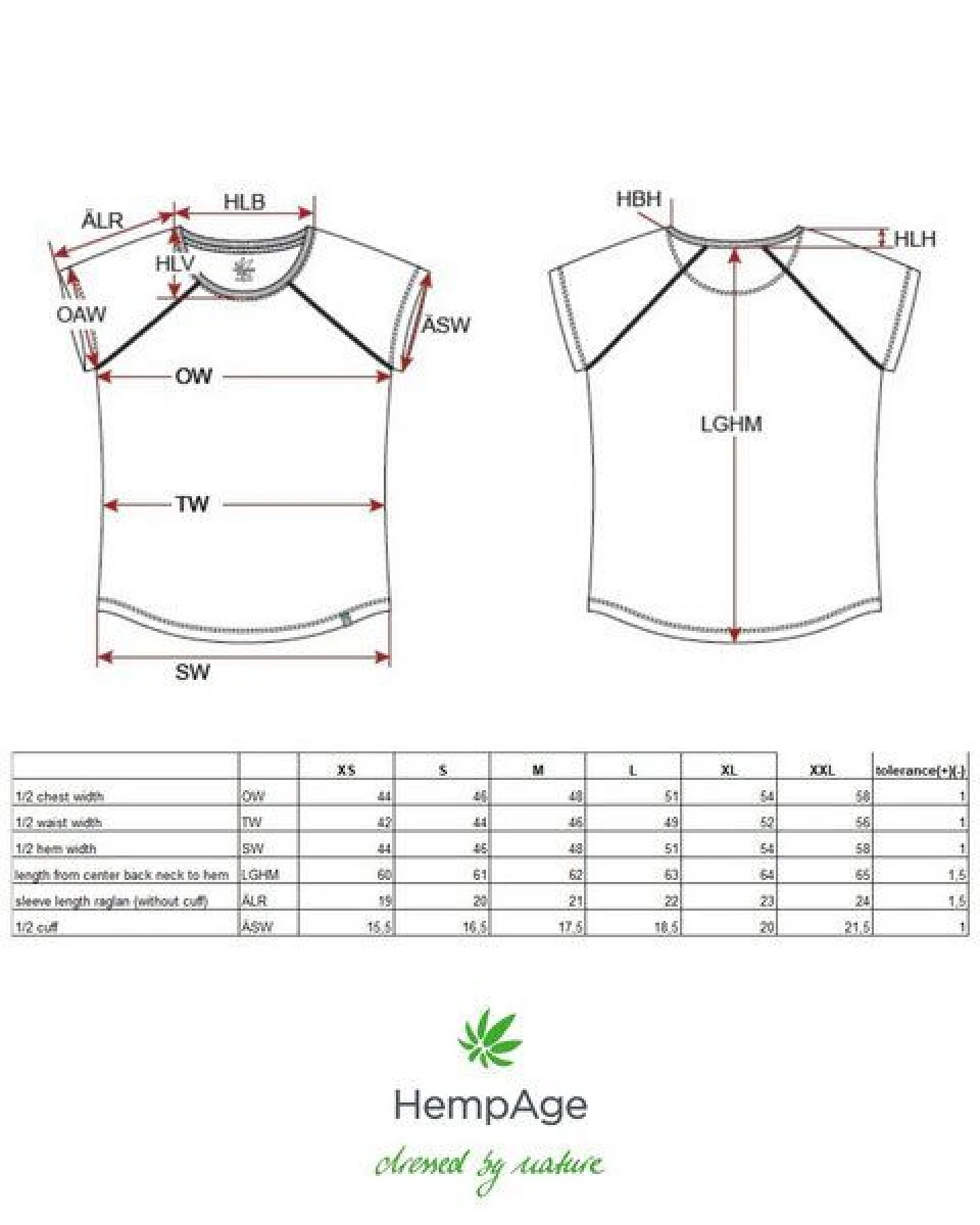 HempAge Damen Raglan T-Shirt Hanf/Biobaumwolle – Ansicht 3