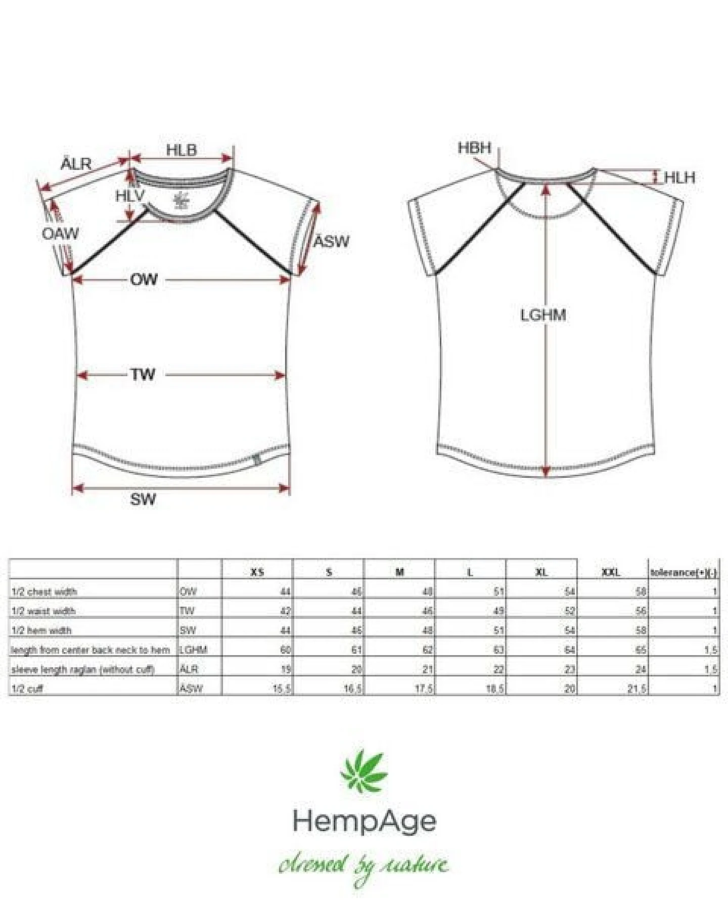 HempAge Damen Raglan T-Shirt Hanf/Biobaumwolle – Ansicht 3