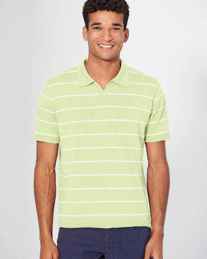 HempAge Herren Strick-Polo Hanf/Biobaumwolle