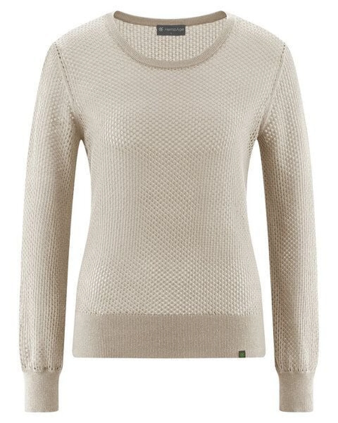 HempAge Damen Lochstrick Pullover Hanf/Biobaumwolle – Ansicht 2