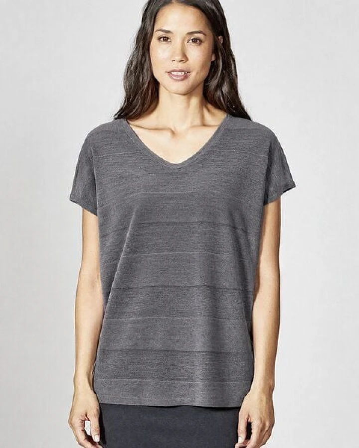 Hempage Damen Strick T-Shirt 100% Hanf