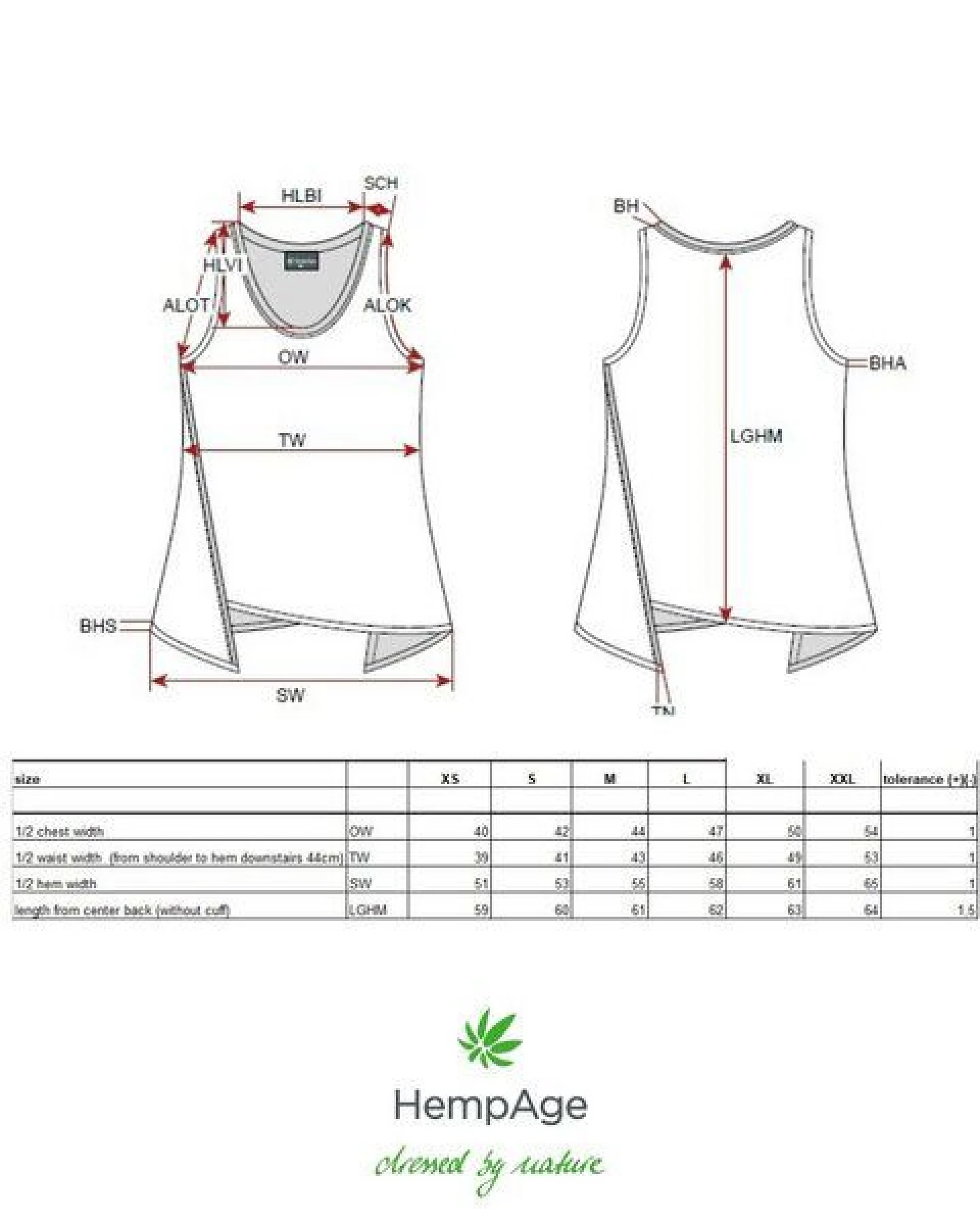 HempAge Damen asymmetrisches Top 100% Hanf – Ansicht 3