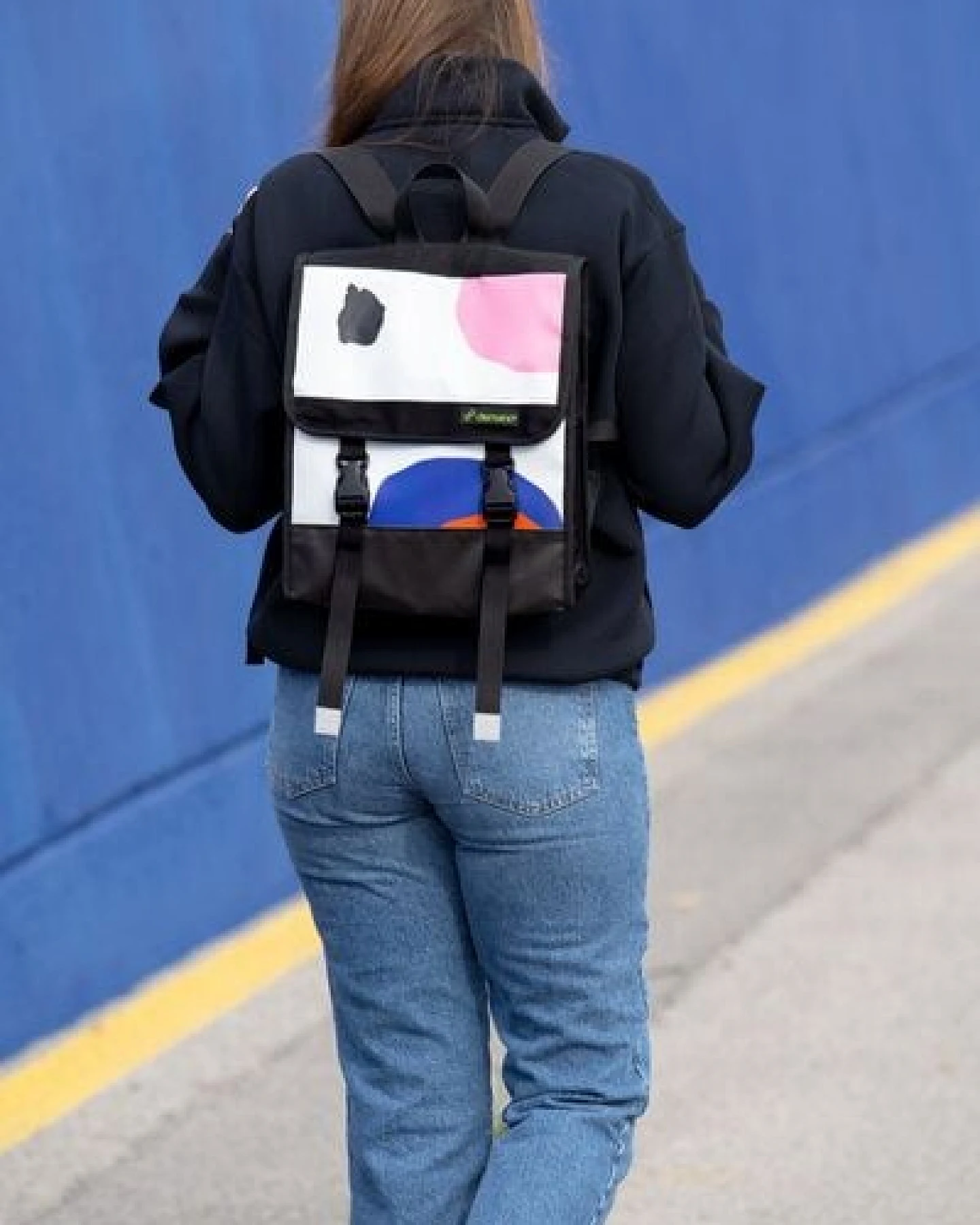 DEMANO Rucksack aus Recycelten Bannern Verdi S – Ansicht 4