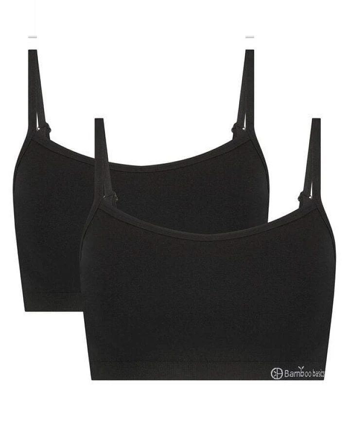 Bamboo Basics Nahtloser BH ELLE ( 2er Pack, schwarz)