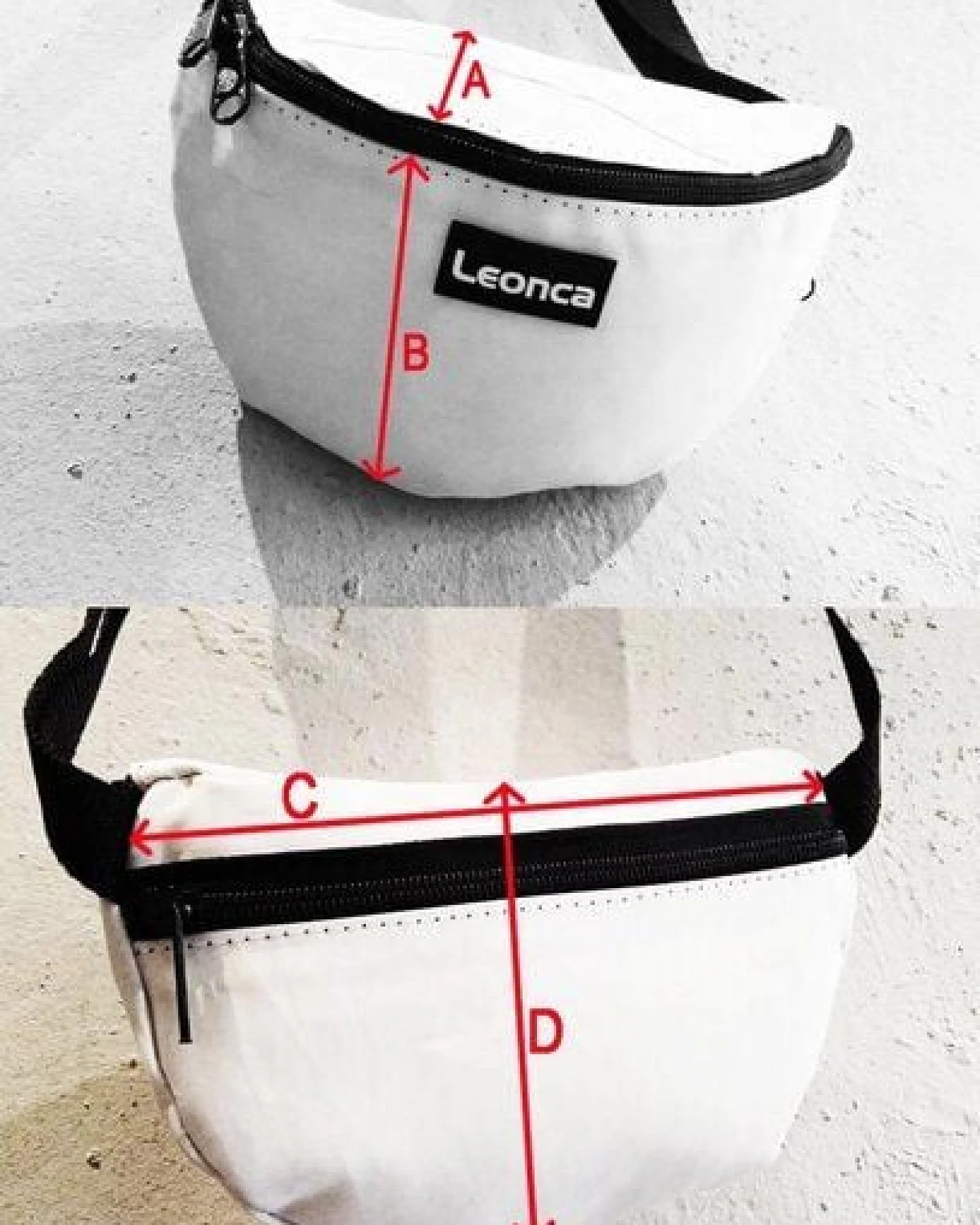 Leonca Upcycling Hip Bag aus Segel mit Palmen-Druck in 3 Größen – Ansicht 4