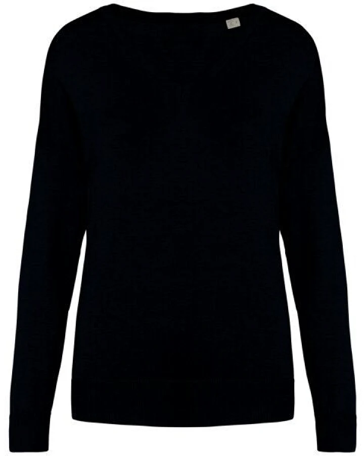 Greenspired Umweltfreundlicher Damenpullover mit V-Ausschnitt aus Lyocell 280g/m²