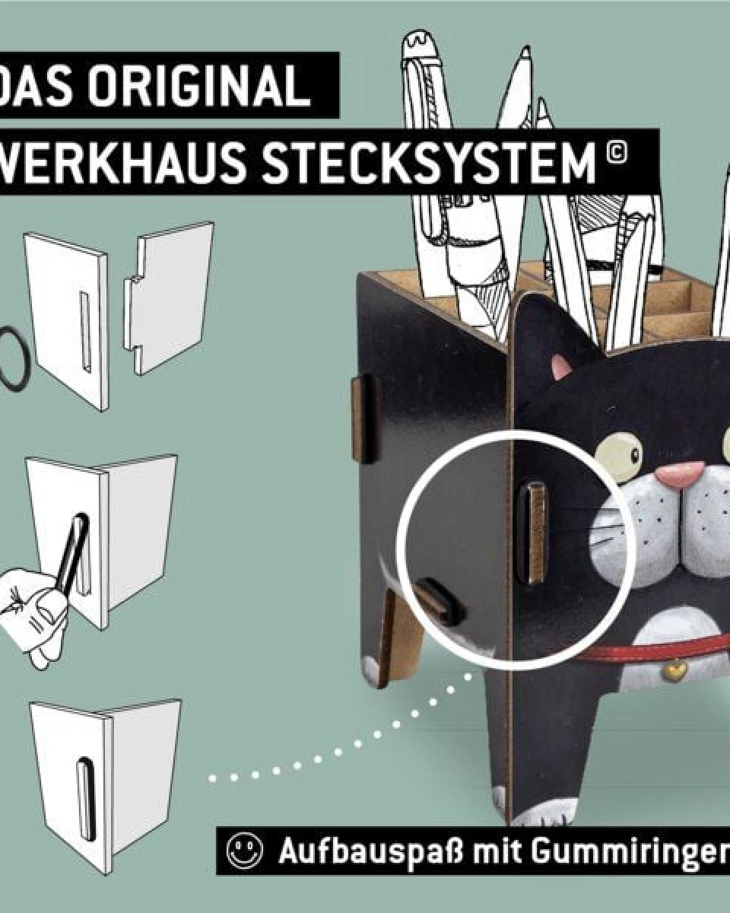WERKHAUS Stiftebox Vierbeiner - Katze – Ansicht 4