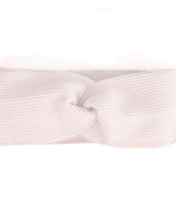 körber mode Stirnband Twist ecru strukturiert Bio Baumwolle handmade