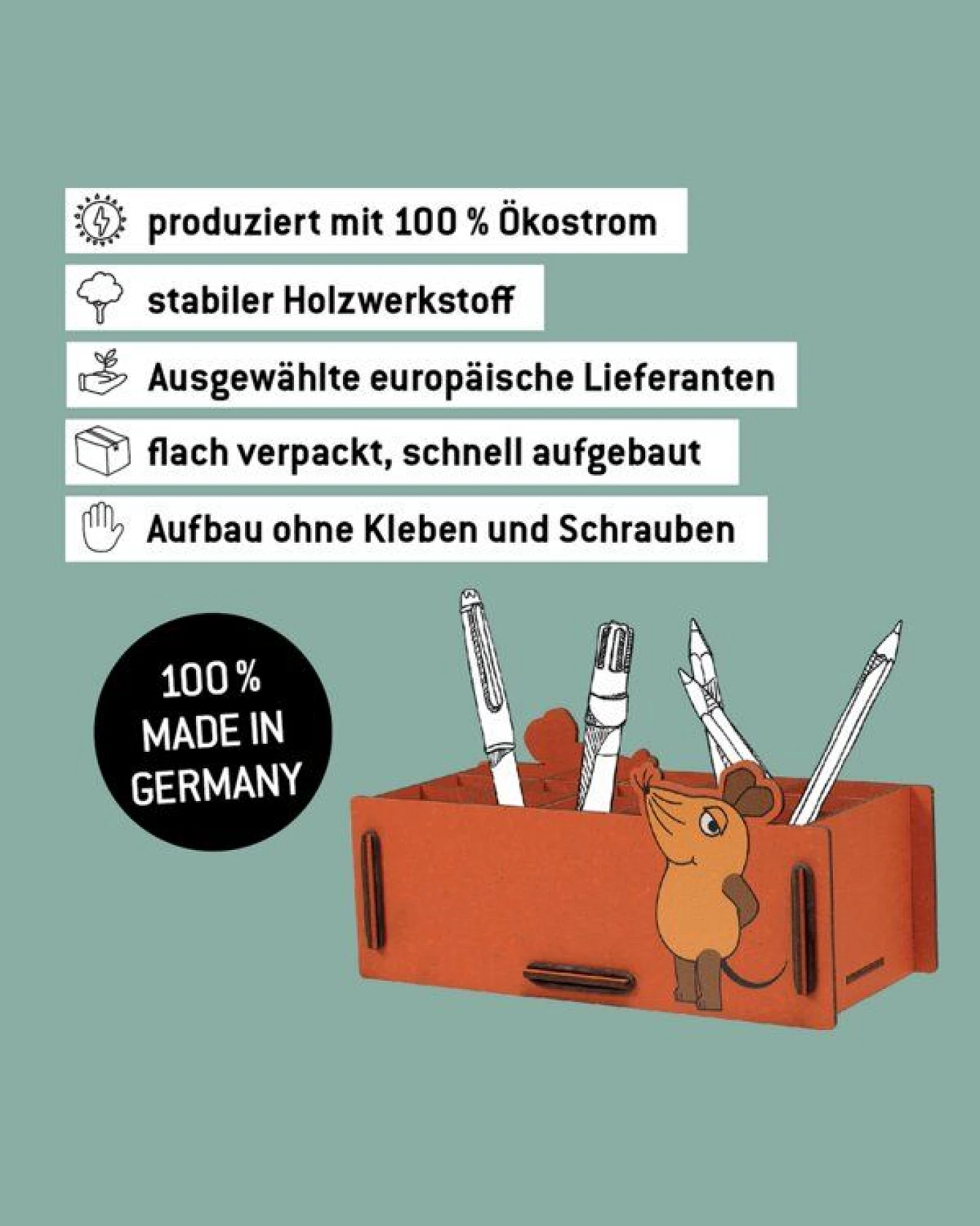 WERKHAUS Die Maus - Stiftebox L – Ansicht 4