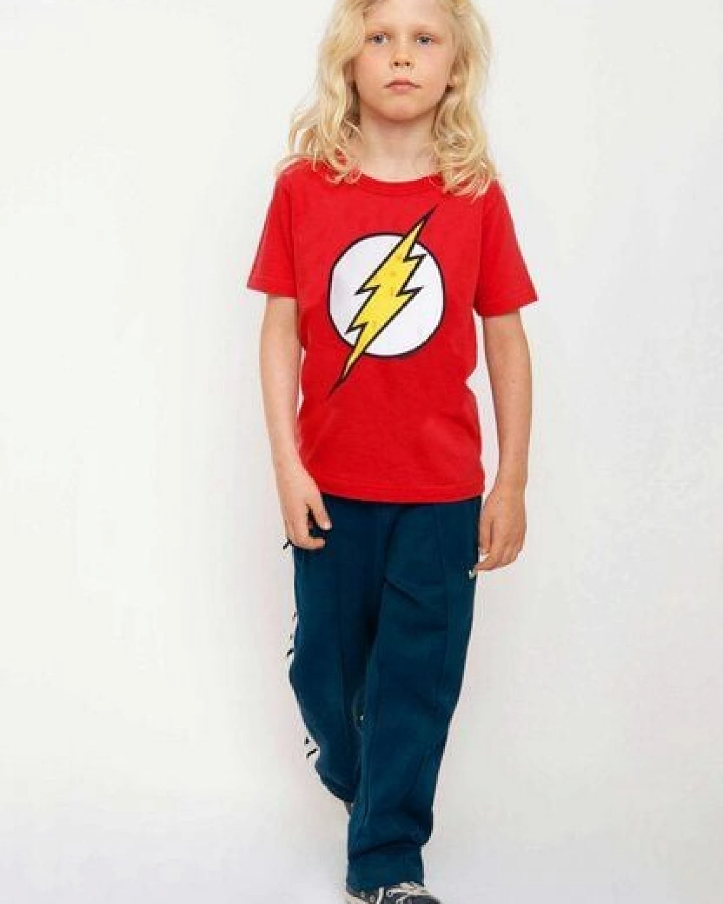LOGOSH!RT LOGOSHIRT - DC Comics - Flash - Blitz-Logo - Bio T-Shirt Print - Junge & Mädchen – Ansicht 2