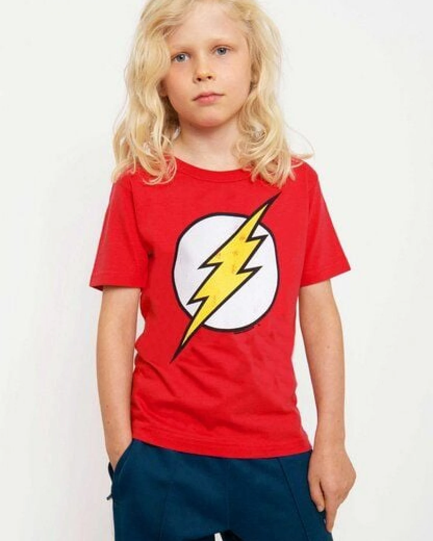 LOGOSH!RT LOGOSHIRT - DC Comics - Flash - Blitz-Logo - Bio T-Shirt Print - Junge & Mädchen – Ansicht 3