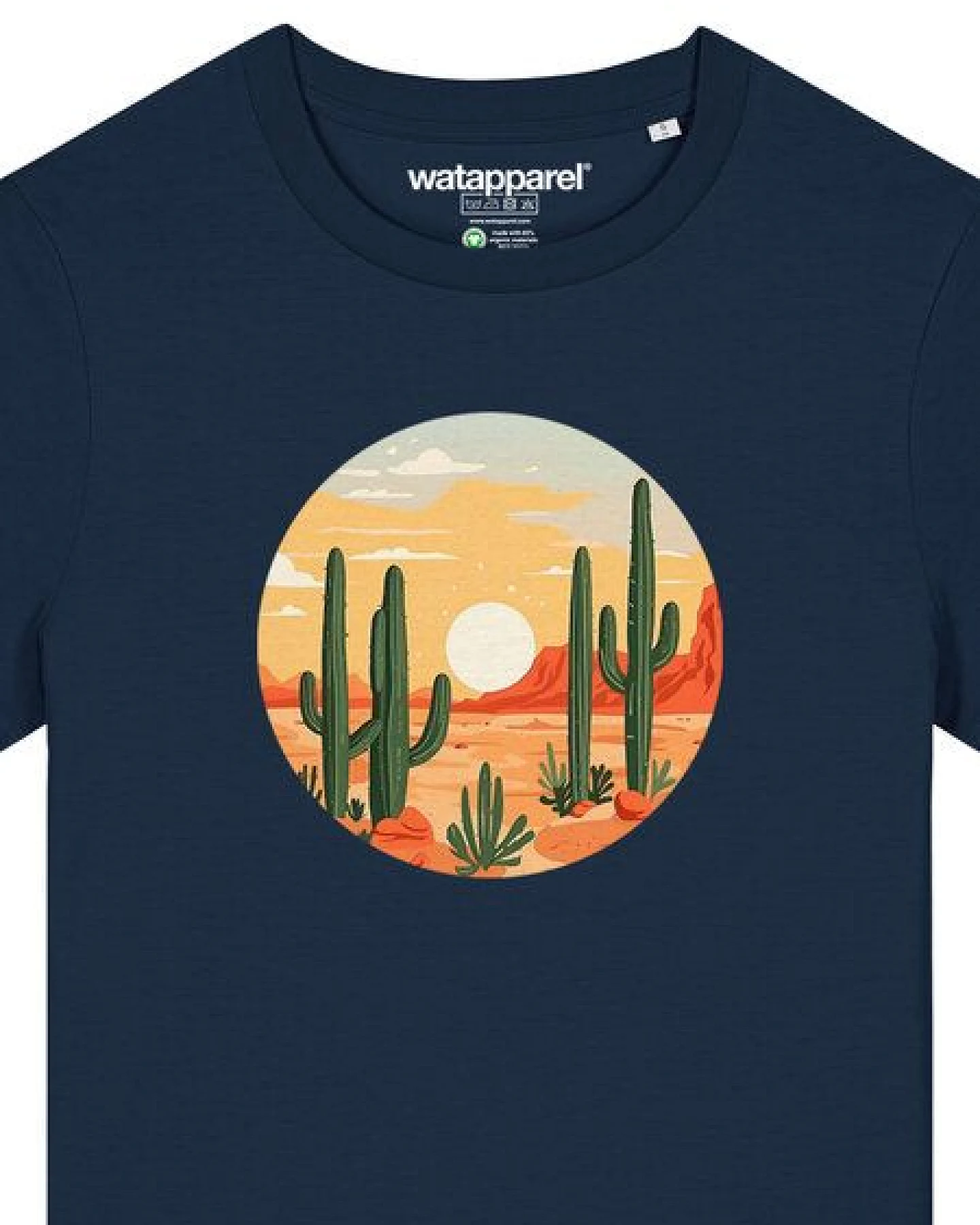 watapparel T-Shirt Frauen Sonnenuntergang in der Wüste – Ansicht 3