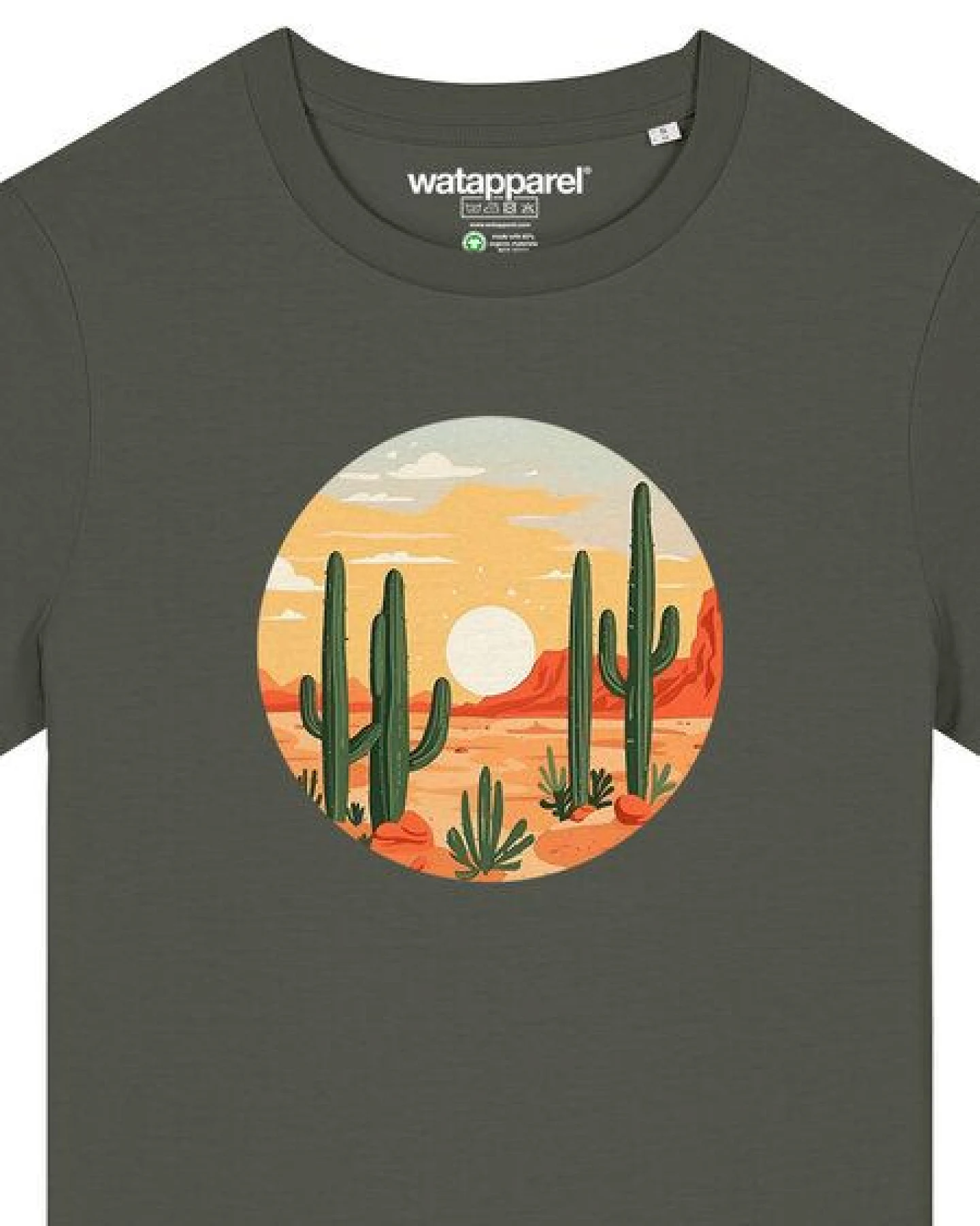 watapparel T-Shirt Frauen Sonnenuntergang in der Wüste – Ansicht 3