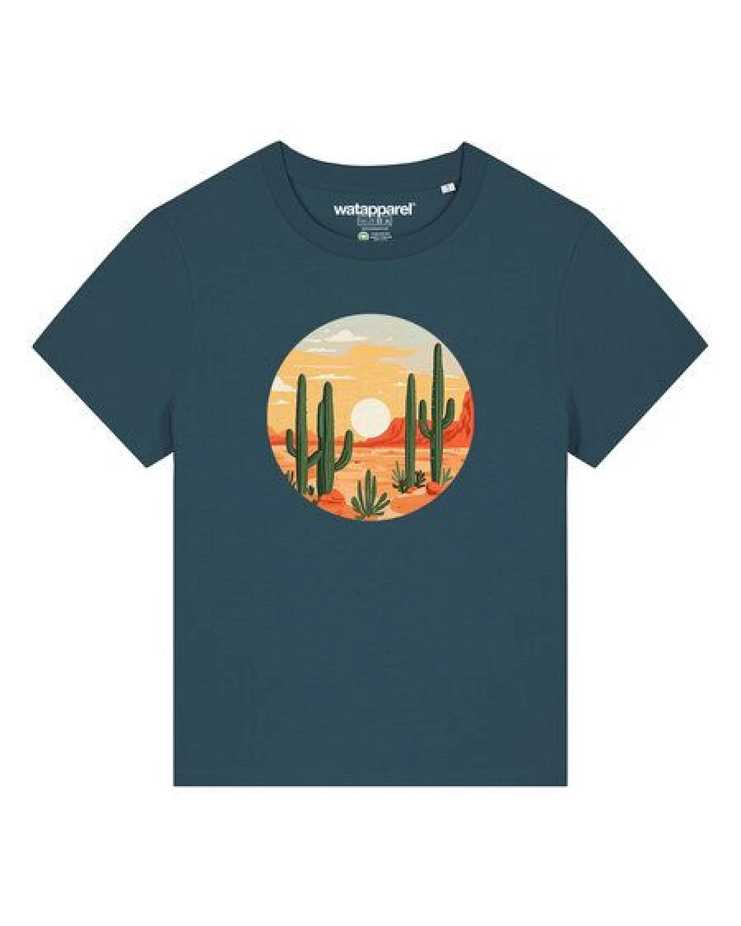 watapparel T-Shirt Frauen Sonnenuntergang in der Wüste – Ansicht 2