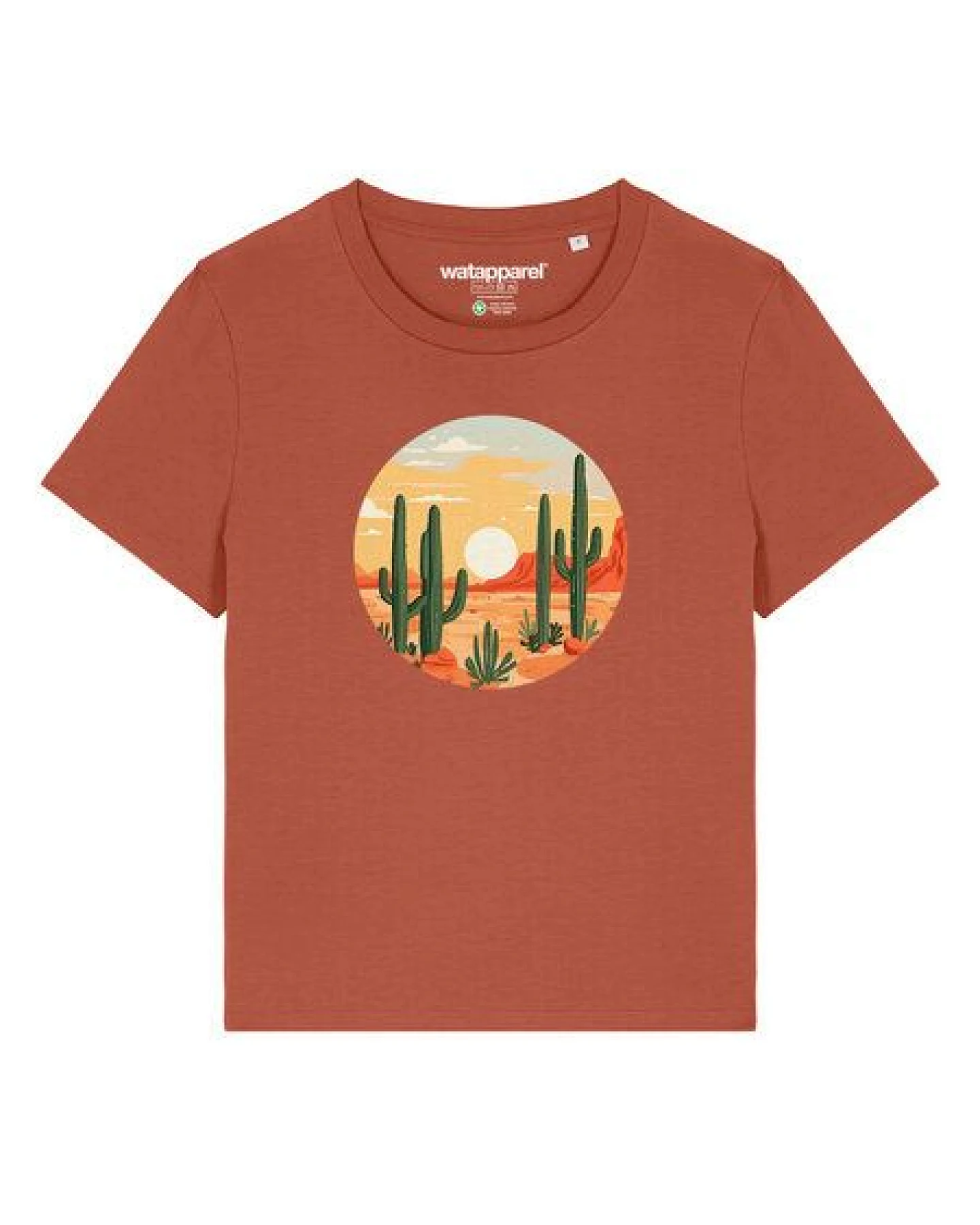 watapparel T-Shirt Frauen Sonnenuntergang in der Wüste – Ansicht 2