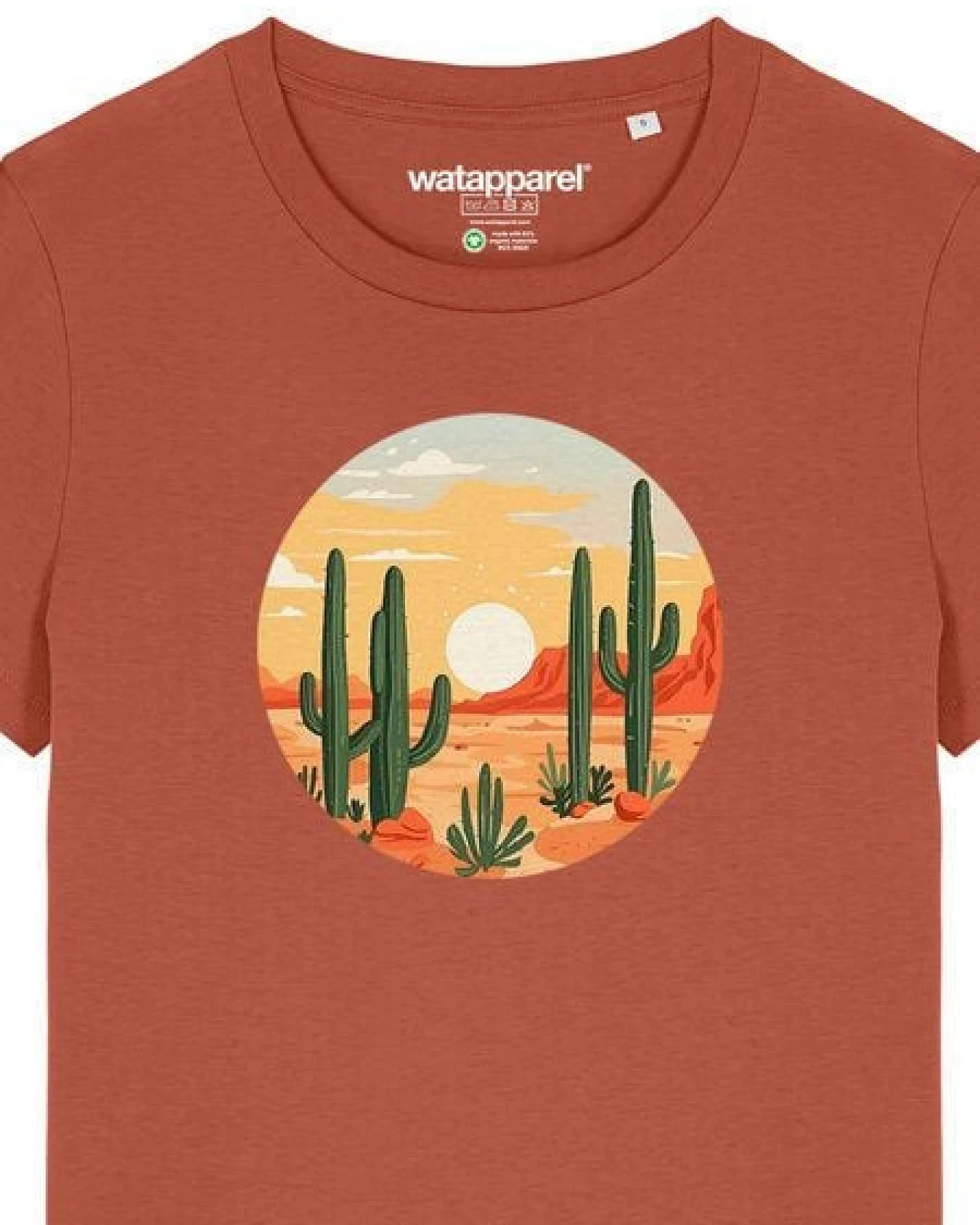 watapparel T-Shirt Frauen Sonnenuntergang in der Wüste – Ansicht 3
