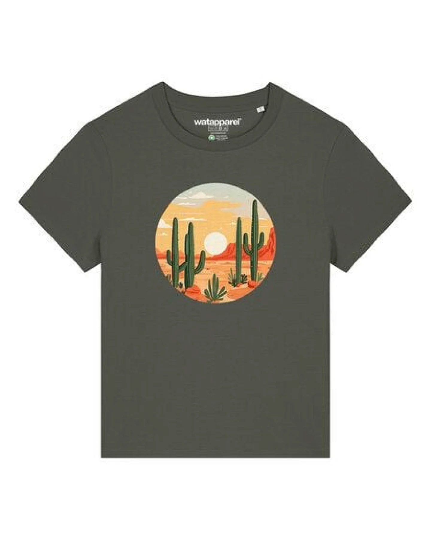 watapparel T-Shirt Frauen Sonnenuntergang in der Wüste – Ansicht 2