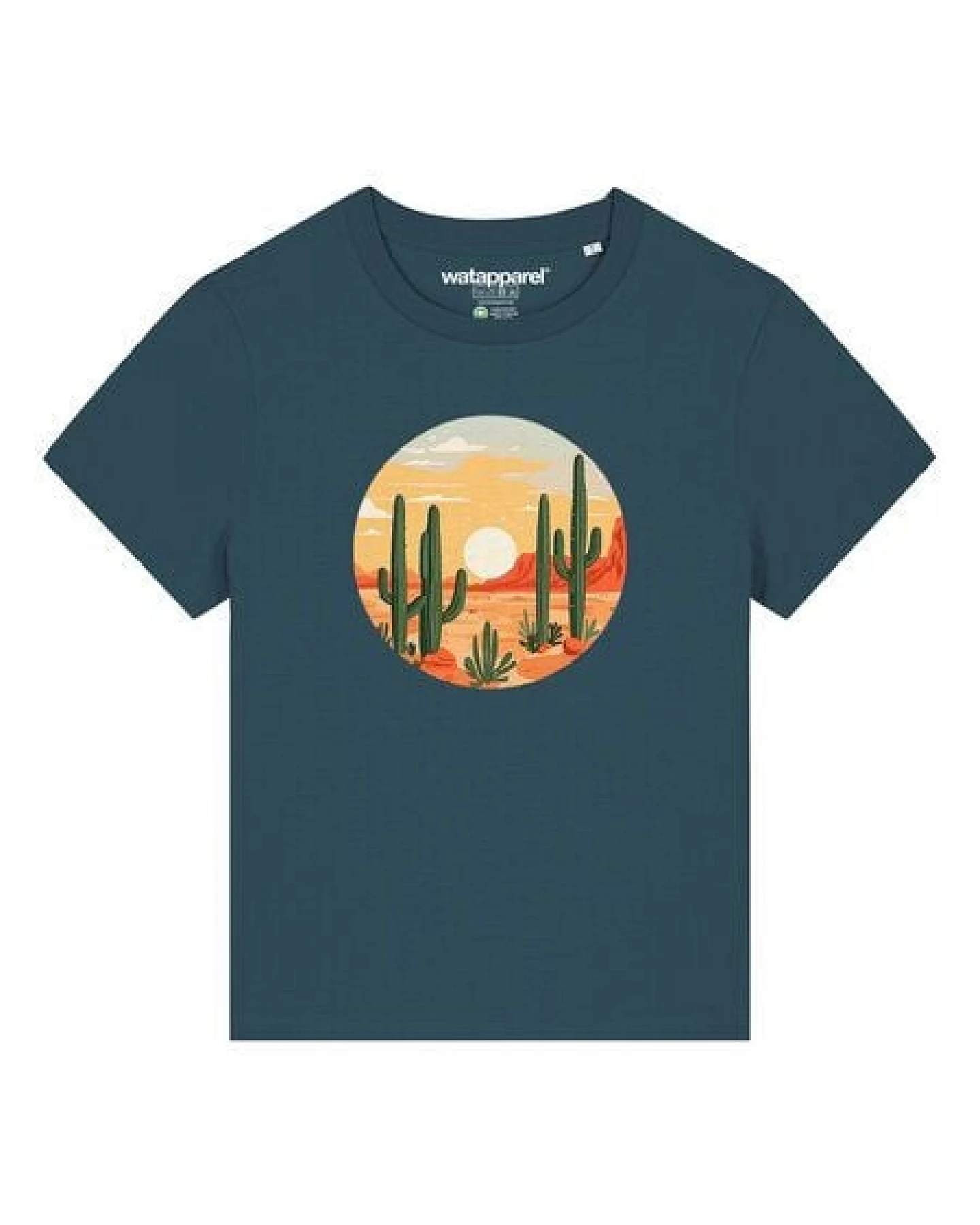 watapparel T-Shirt Frauen Sonnenuntergang in der Wüste – Ansicht 2