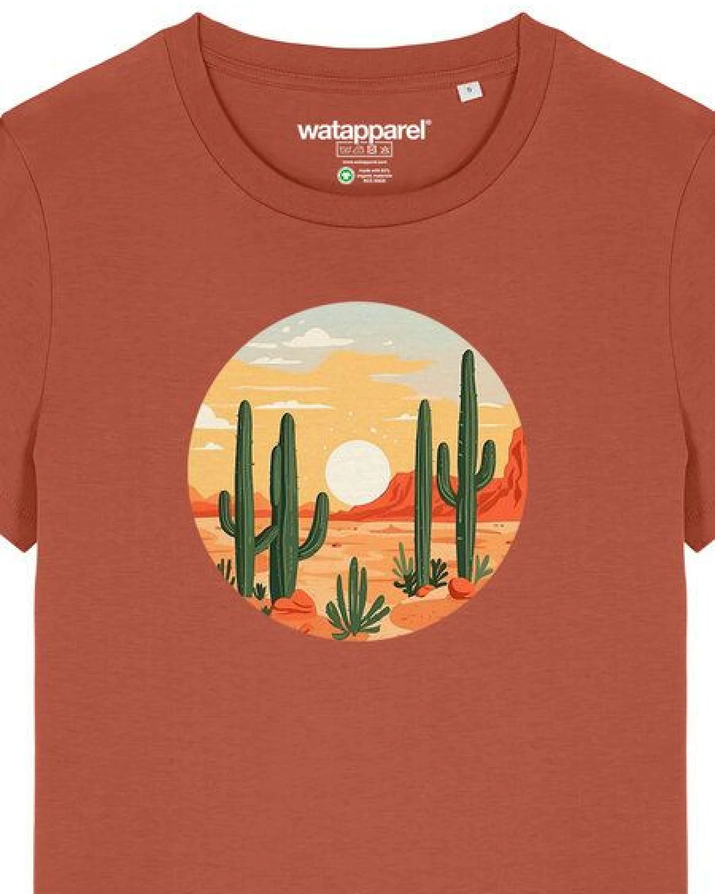 watapparel T-Shirt Frauen Sonnenuntergang in der Wüste – Ansicht 3