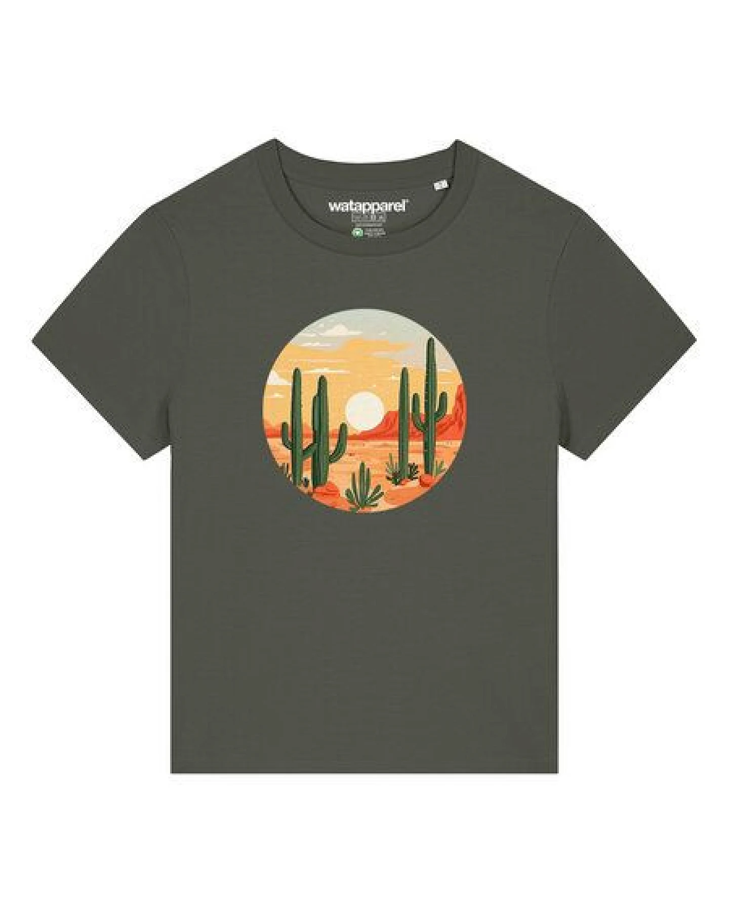 watapparel T-Shirt Frauen Sonnenuntergang in der Wüste – Ansicht 2