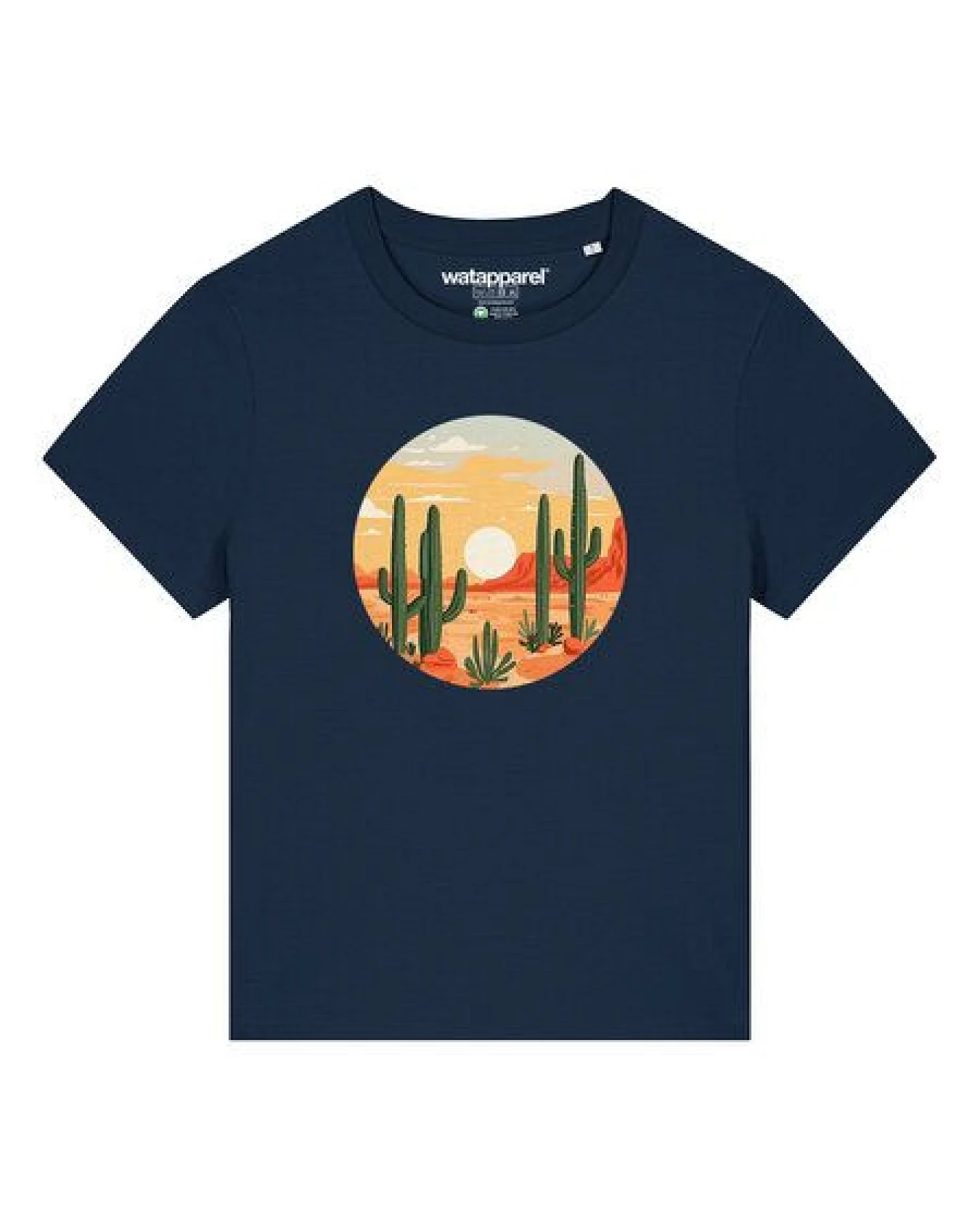 watapparel T-Shirt Frauen Sonnenuntergang in der Wüste – Ansicht 2