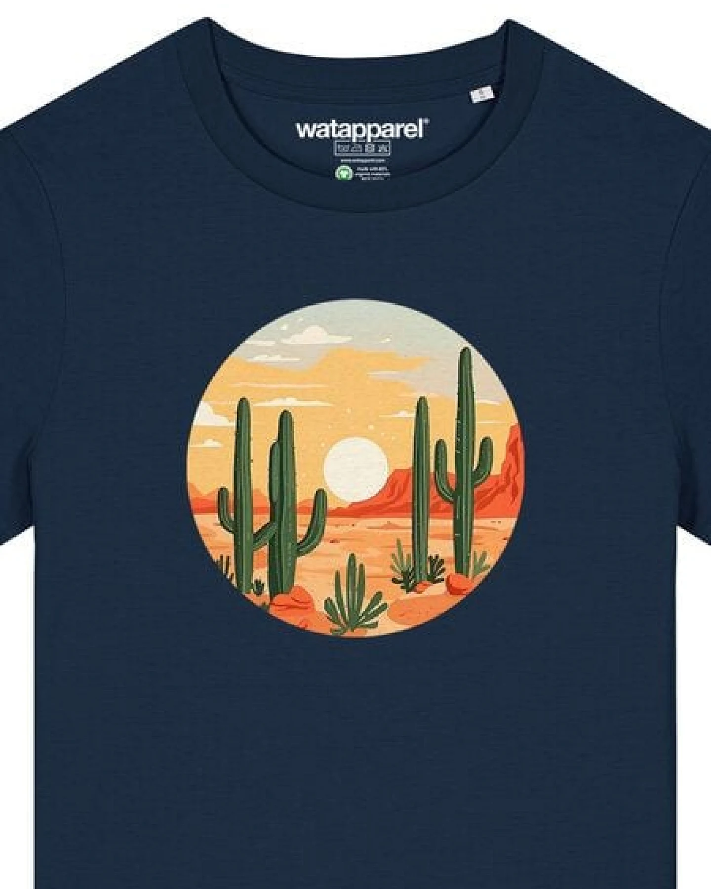 watapparel T-Shirt Frauen Sonnenuntergang in der Wüste – Ansicht 3