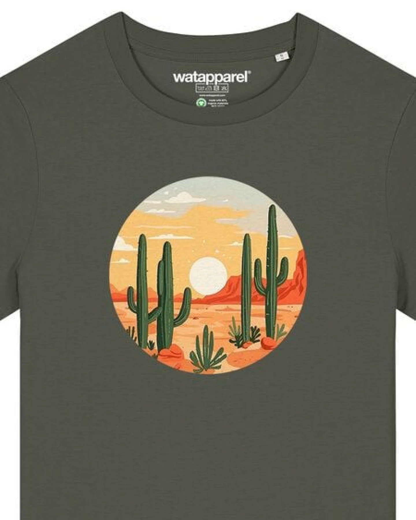 watapparel T-Shirt Frauen Sonnenuntergang in der Wüste – Ansicht 3