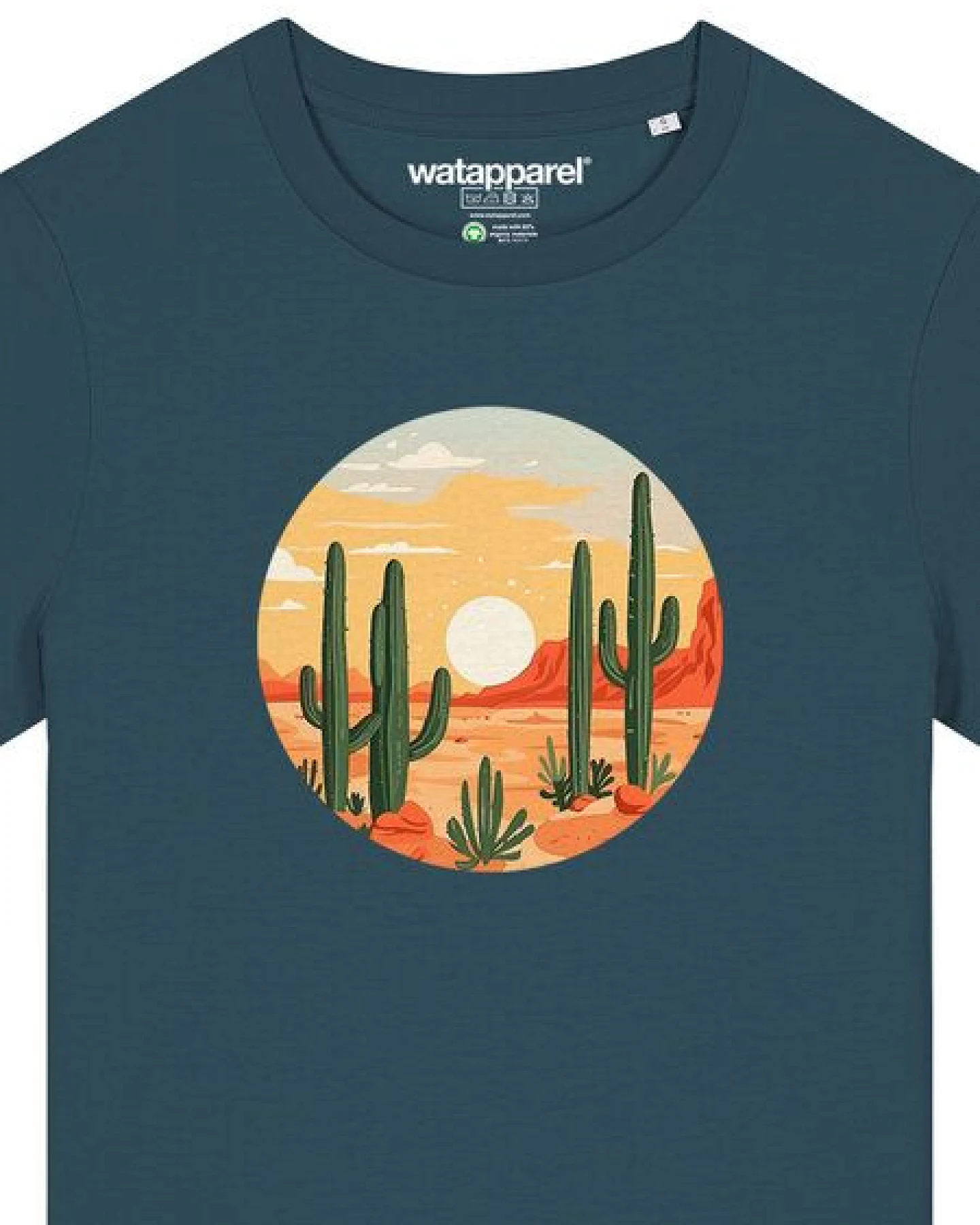 watapparel T-Shirt Frauen Sonnenuntergang in der Wüste – Ansicht 3