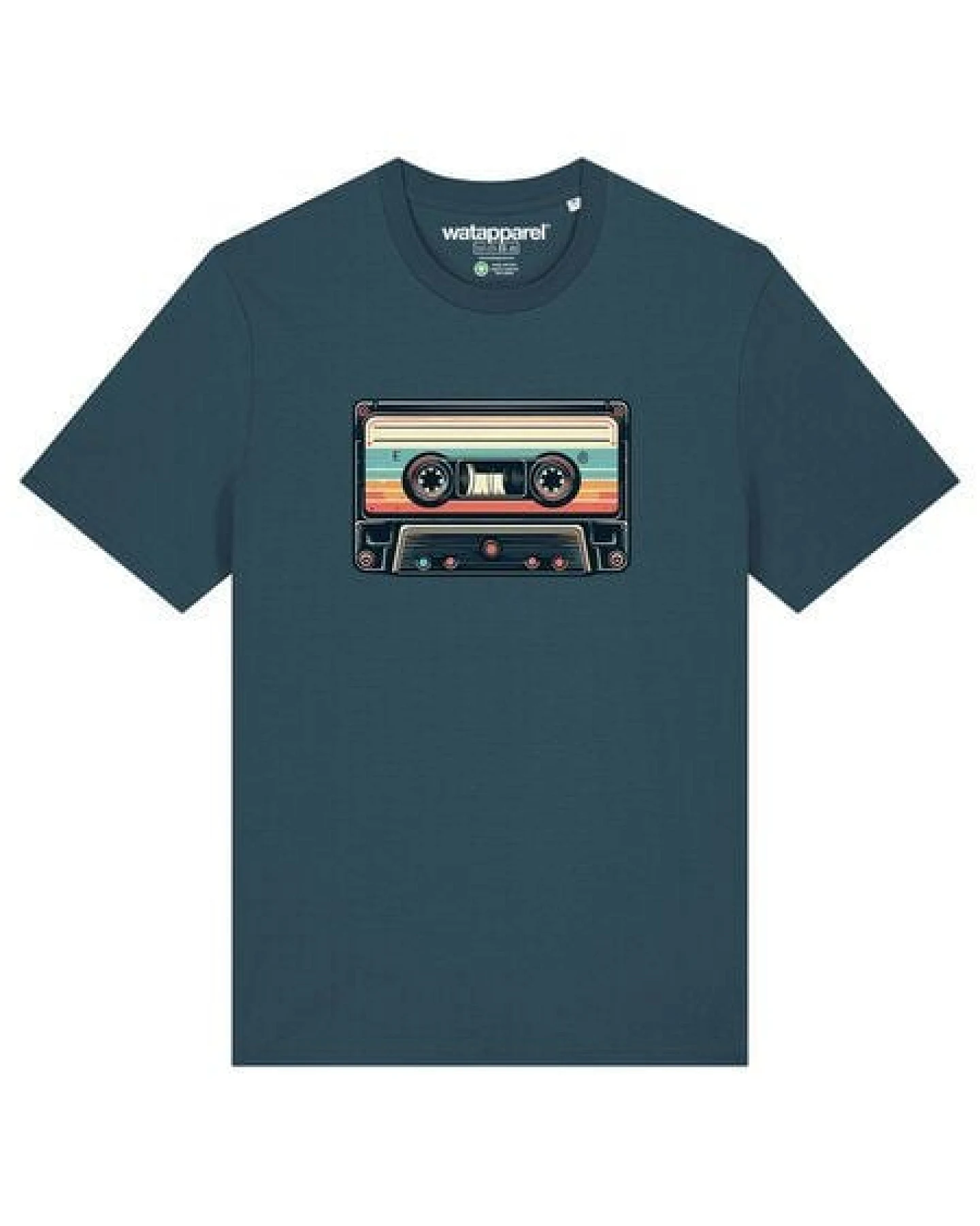 watapparel T-Shirt Unisex Retro Kassette – Ansicht 2