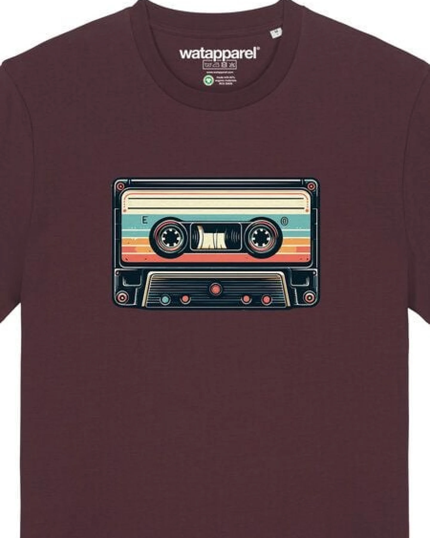 watapparel T-Shirt Unisex Retro Kassette – Ansicht 3