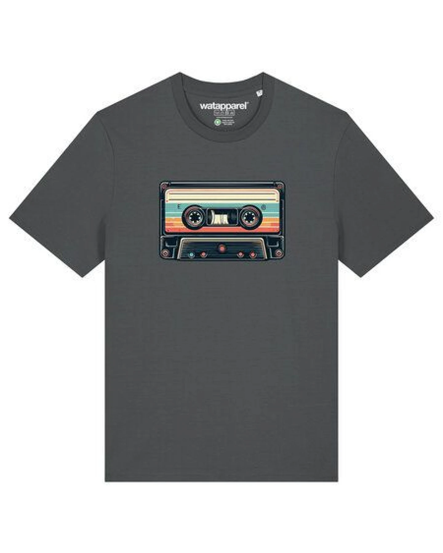 watapparel T-Shirt Unisex Retro Kassette – Ansicht 2