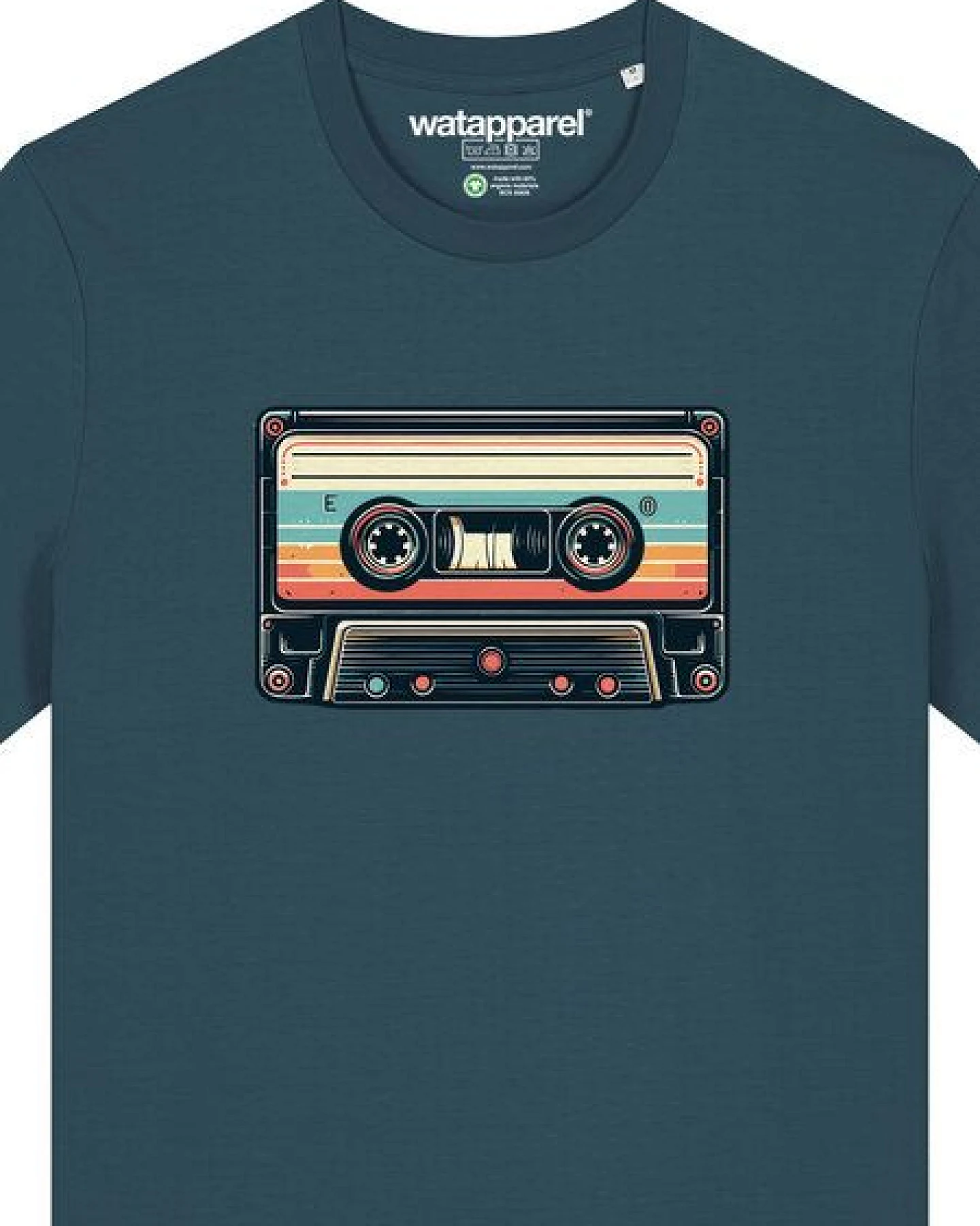watapparel T-Shirt Unisex Retro Kassette – Ansicht 3