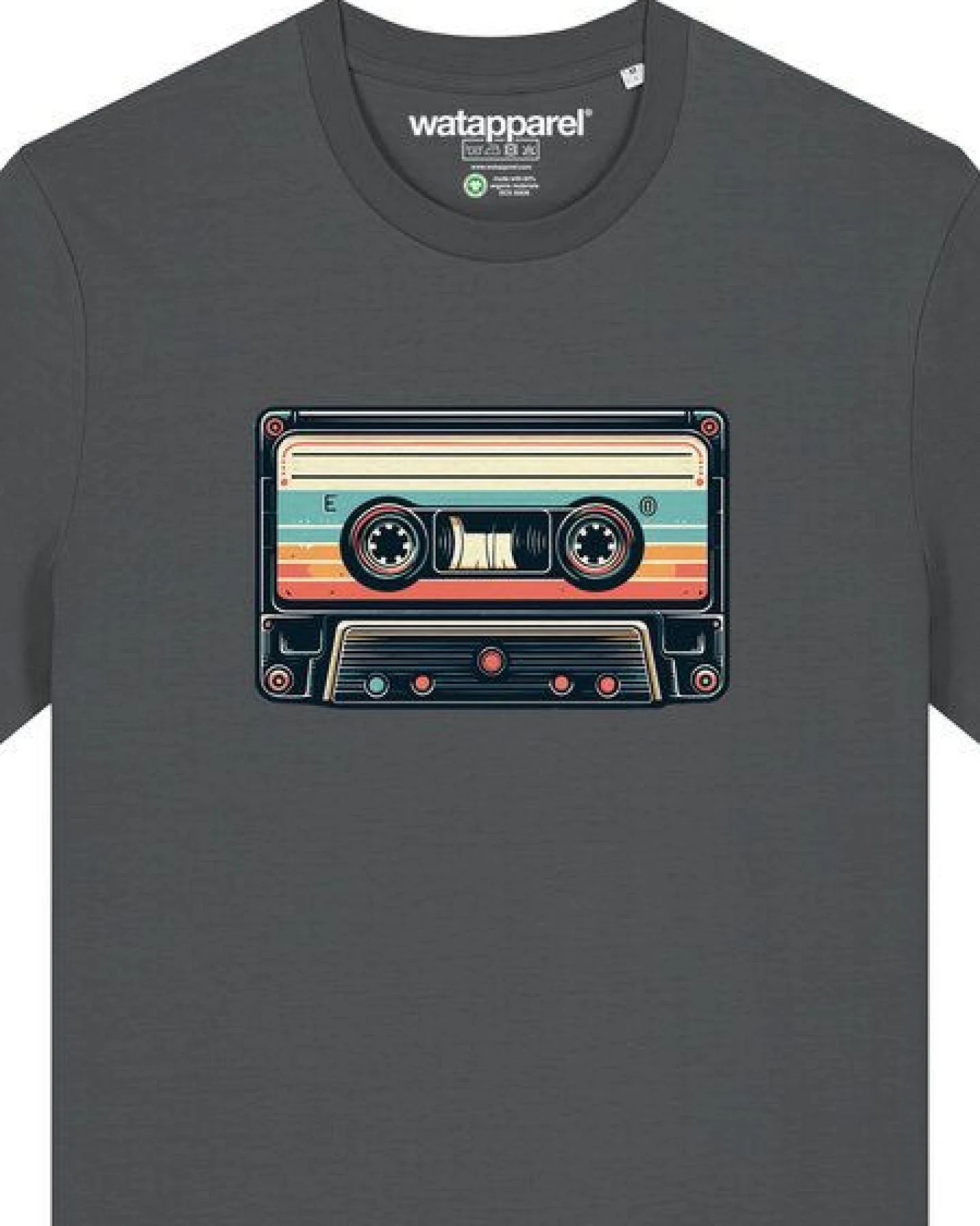 watapparel T-Shirt Unisex Retro Kassette – Ansicht 3