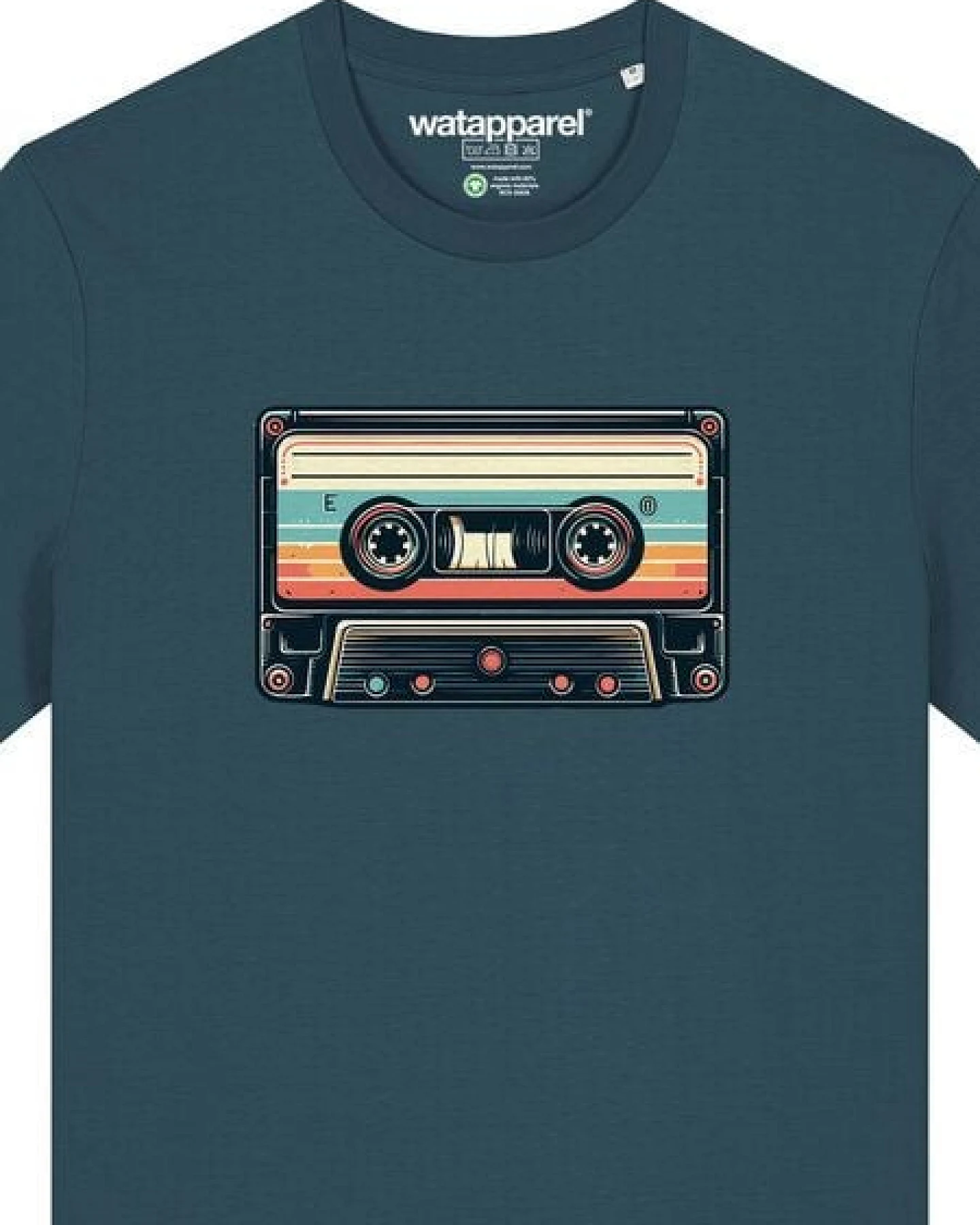 watapparel T-Shirt Unisex Retro Kassette – Ansicht 3