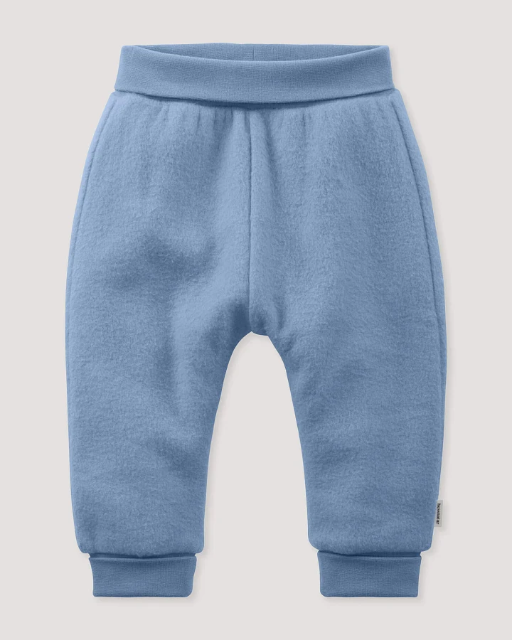 hessnatur Baby Softfleece Hose aus Bio-Baumwolle - blau - Größe 74/80