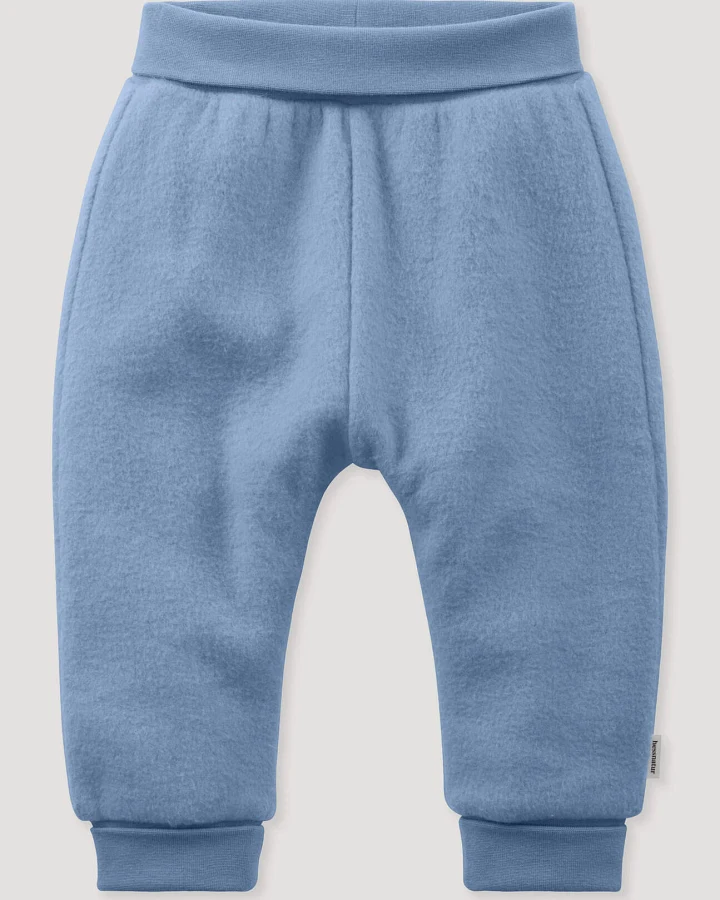 hessnatur Baby Softfleece Hose aus Bio-Baumwolle - blau - Größe 74/80