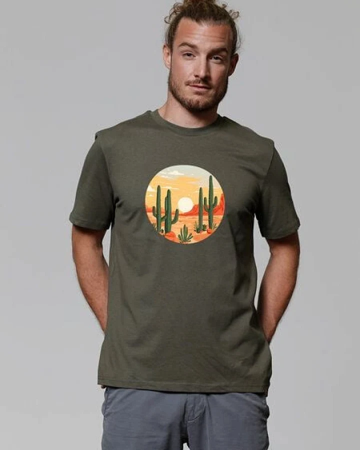watapparel T-Shirt Unisex Sonnenuntergang in der Wüste