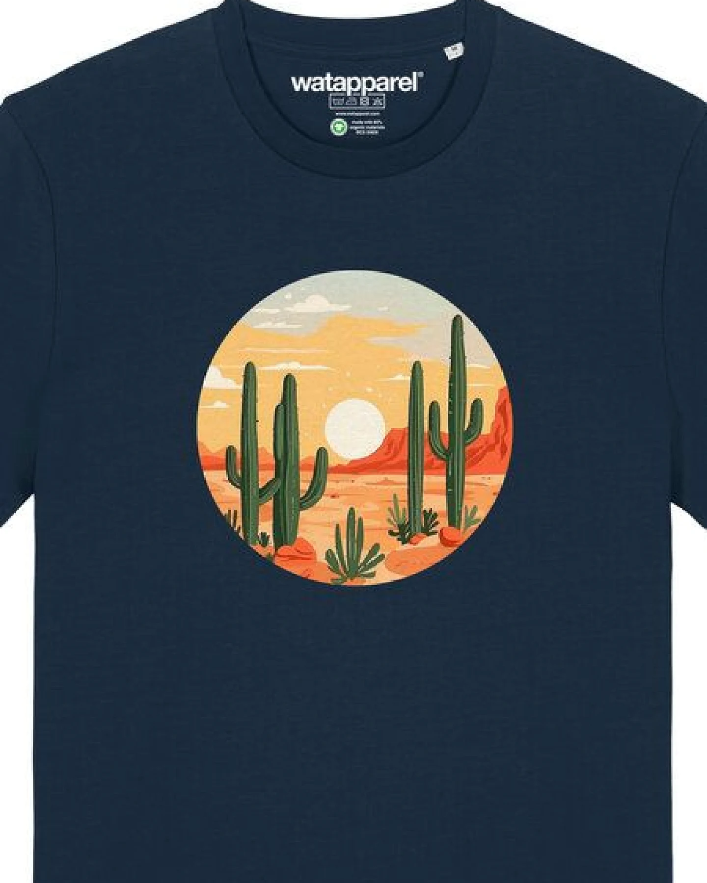 watapparel T-Shirt Unisex Sonnenuntergang in der Wüste – Ansicht 3