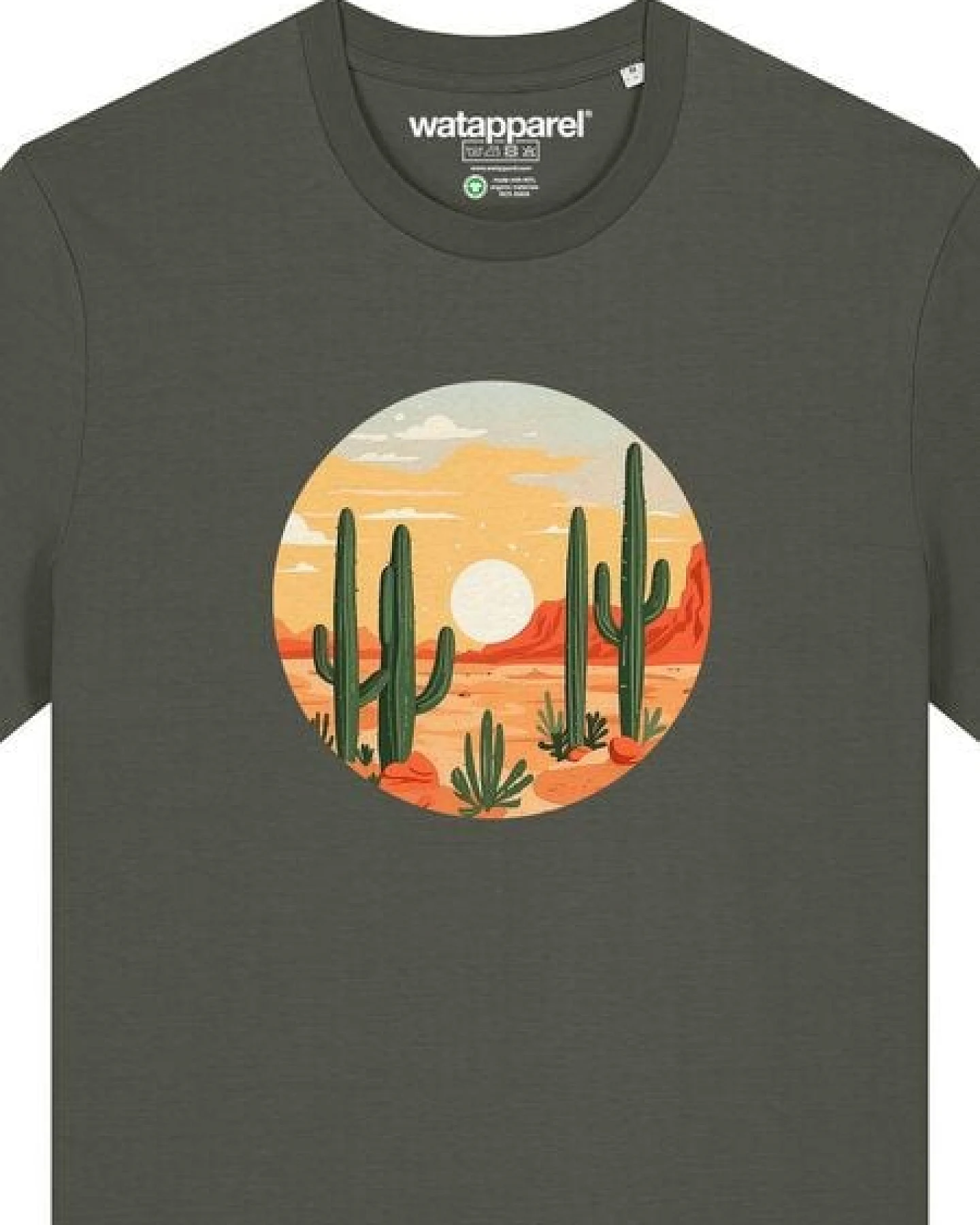 watapparel T-Shirt Unisex Sonnenuntergang in der Wüste – Ansicht 3