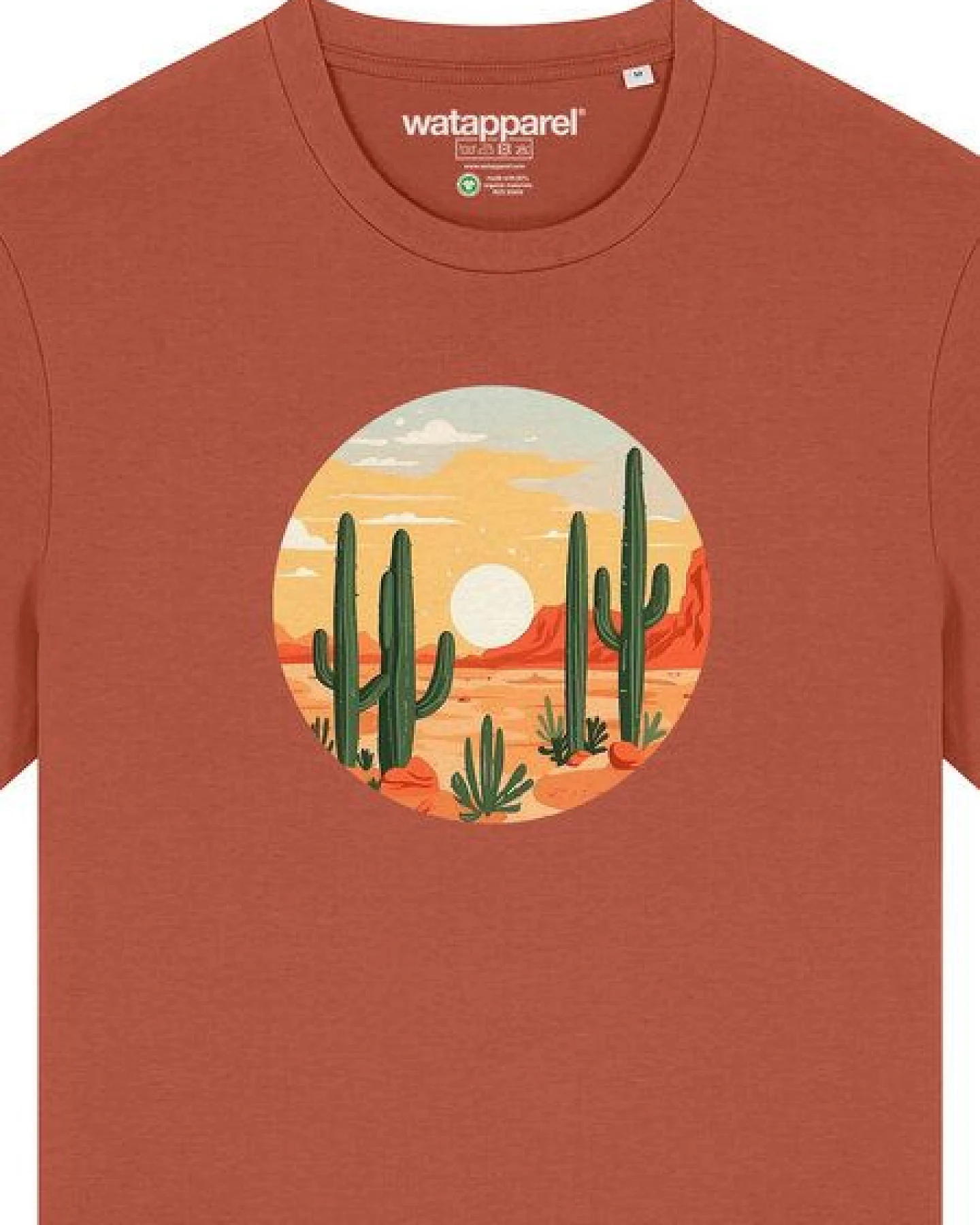 watapparel T-Shirt Unisex Sonnenuntergang in der Wüste – Ansicht 3