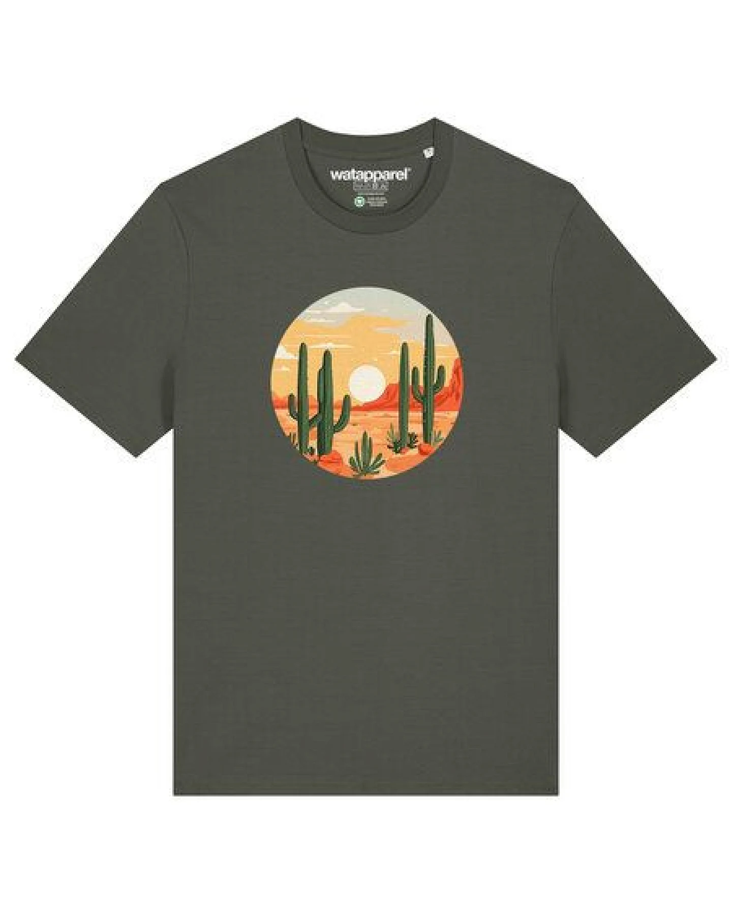 watapparel T-Shirt Unisex Sonnenuntergang in der Wüste – Ansicht 2
