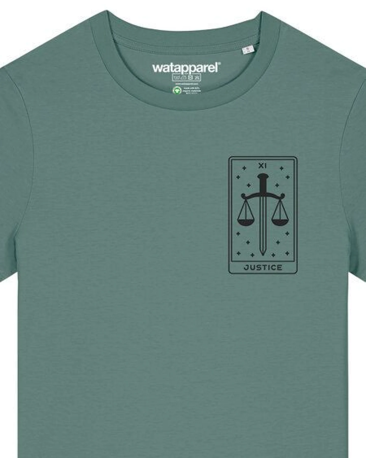 watapparel T-Shirt Frauen Tarot Justice – Ansicht 3
