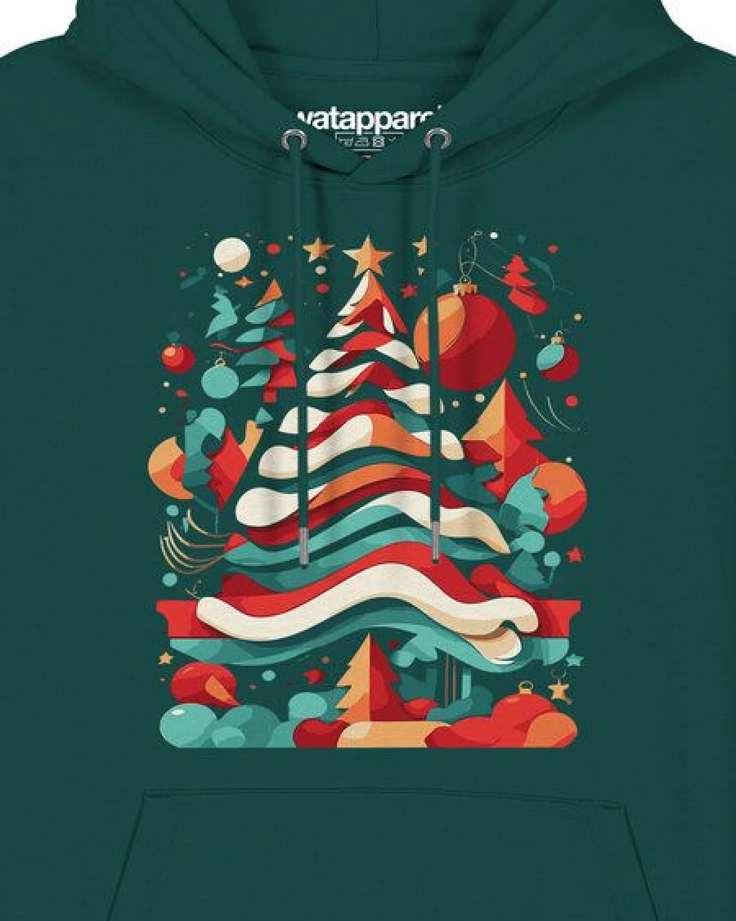 watapparel Hoodie Unisex Christmas Tree – Ansicht 3