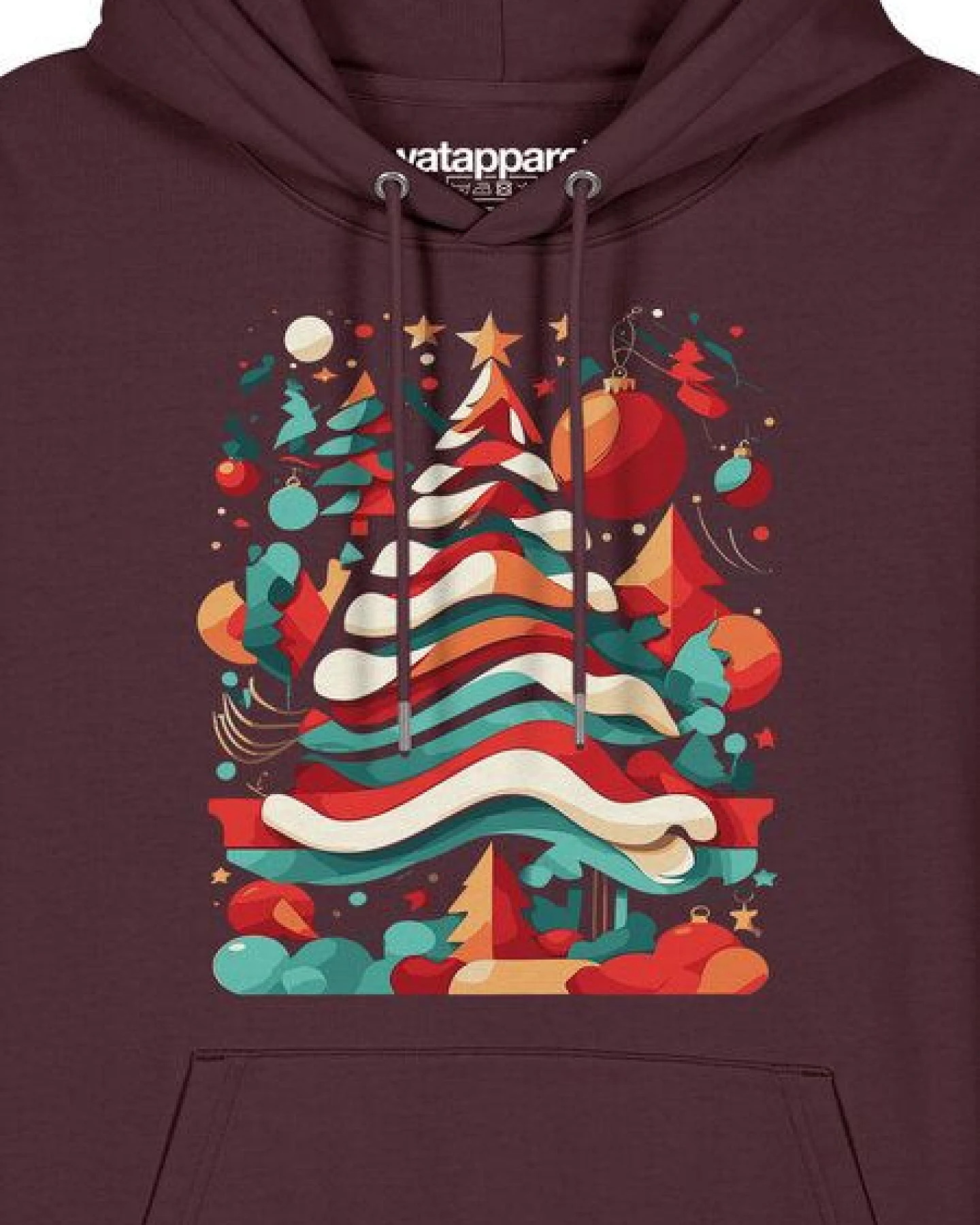 watapparel Hoodie Unisex Christmas Tree – Ansicht 3