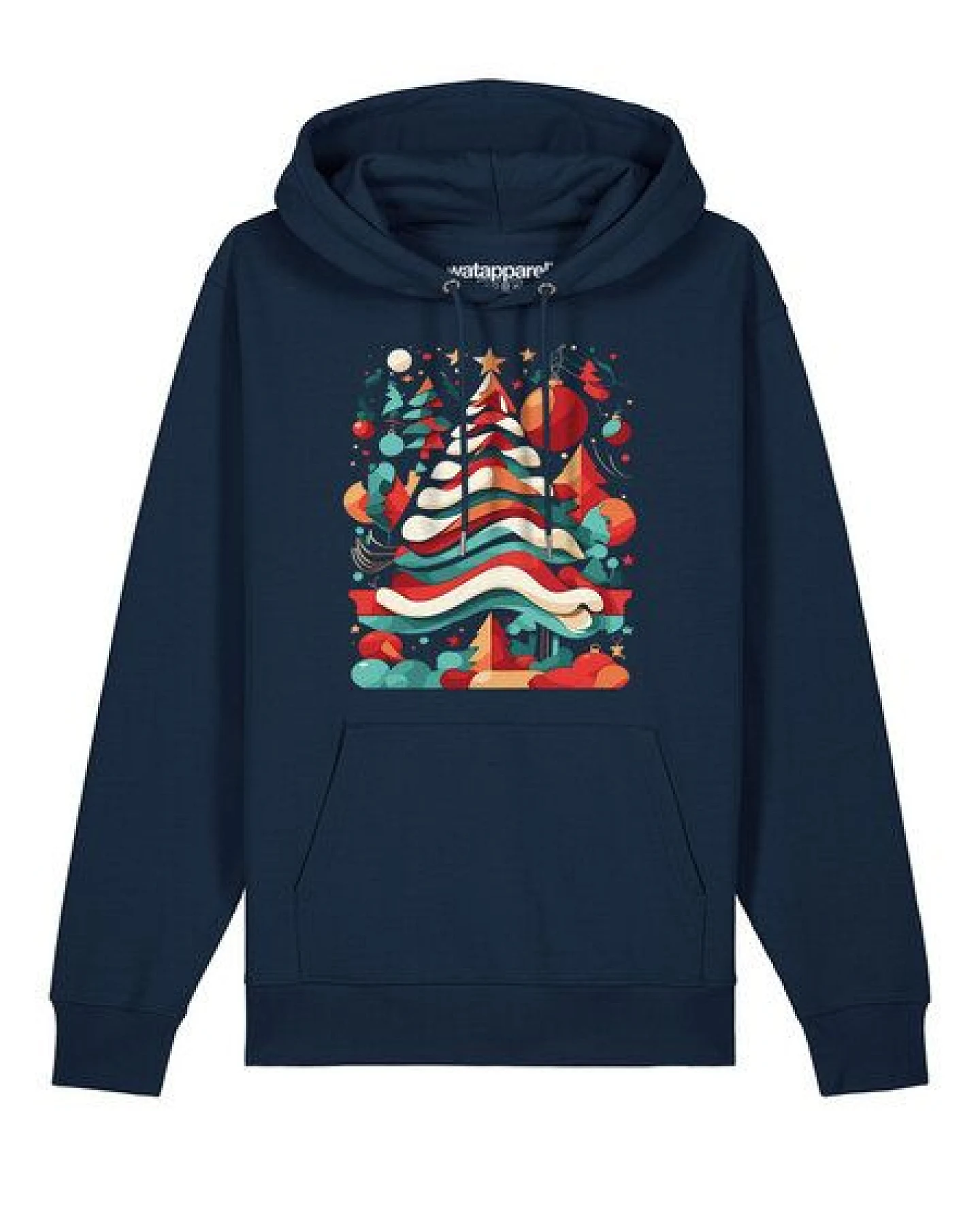 watapparel Hoodie Unisex Christmas Tree – Ansicht 2