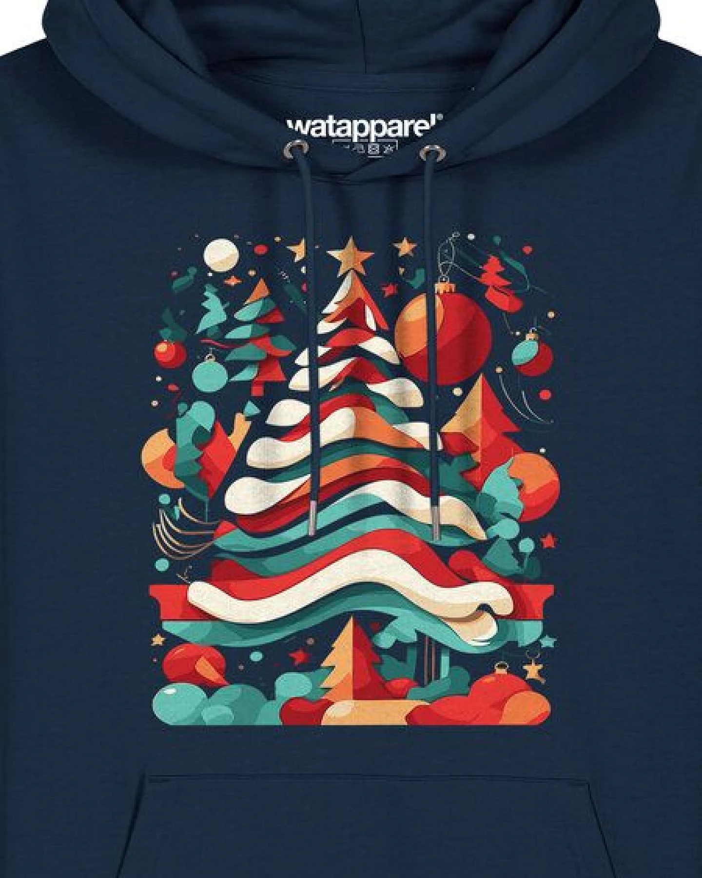 watapparel Hoodie Unisex Christmas Tree – Ansicht 3